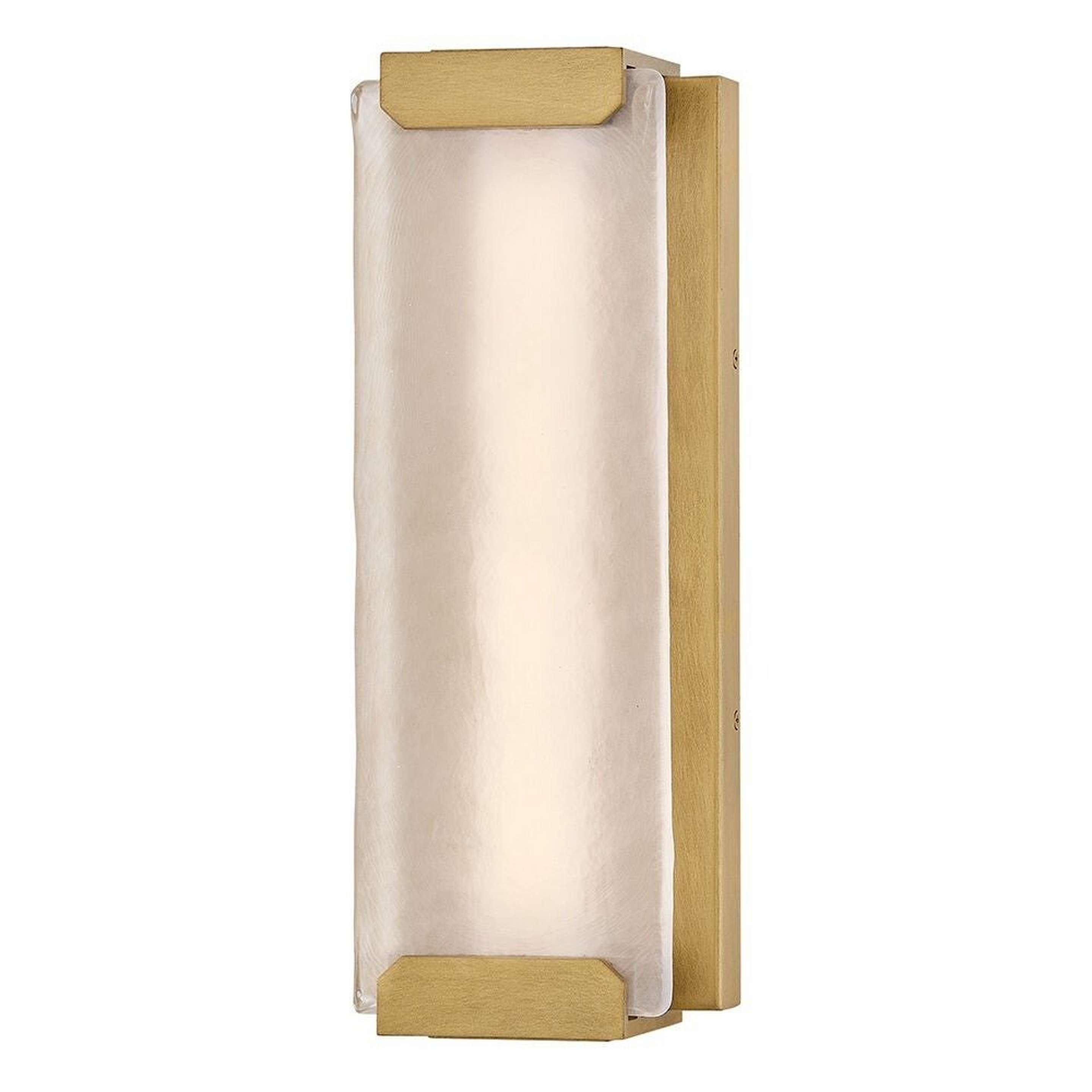 A Lasko Outdoor Sconce - Small with Aged Brass / Frosted Glass color