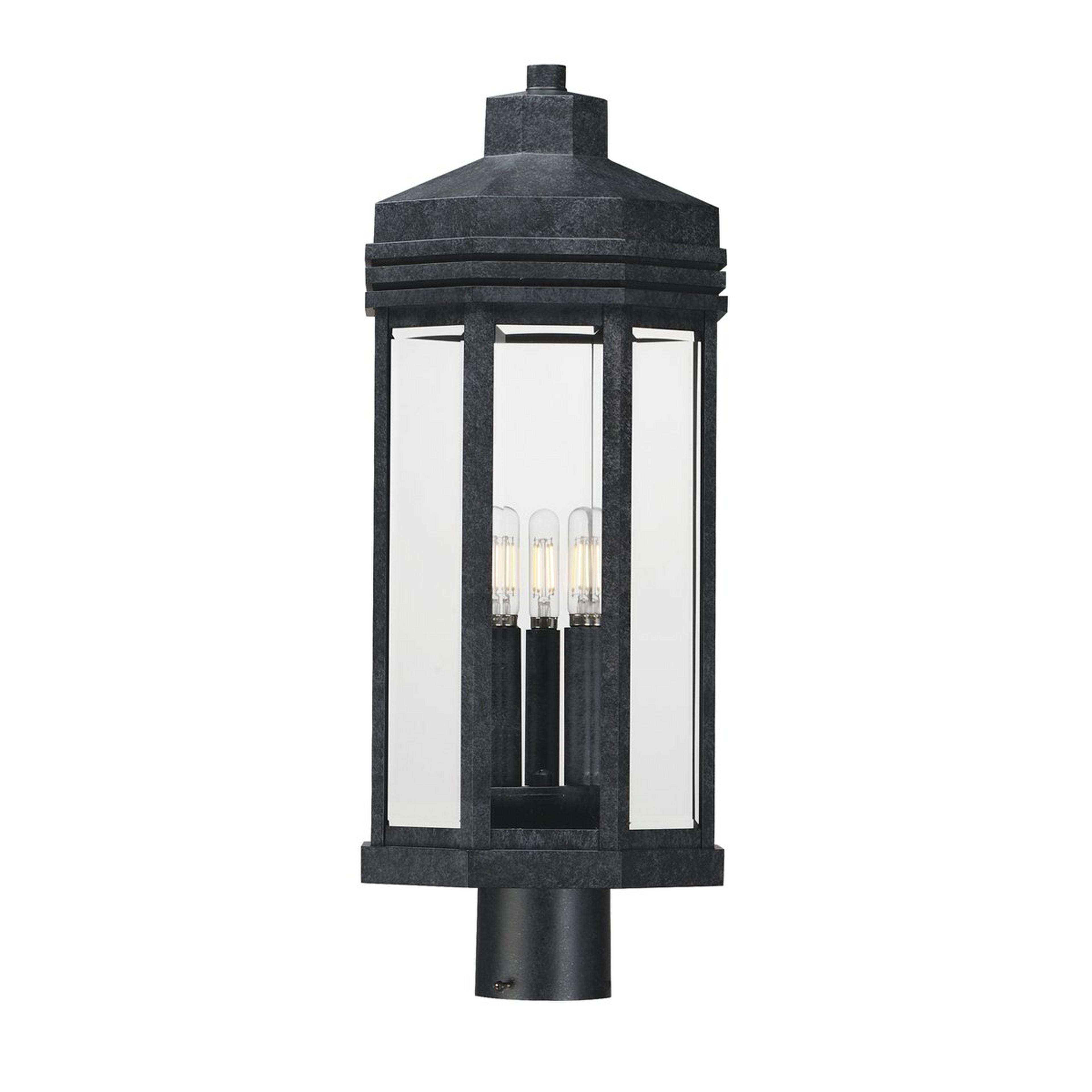 A Nocturne Outdoor Post Light with Weathered Black color