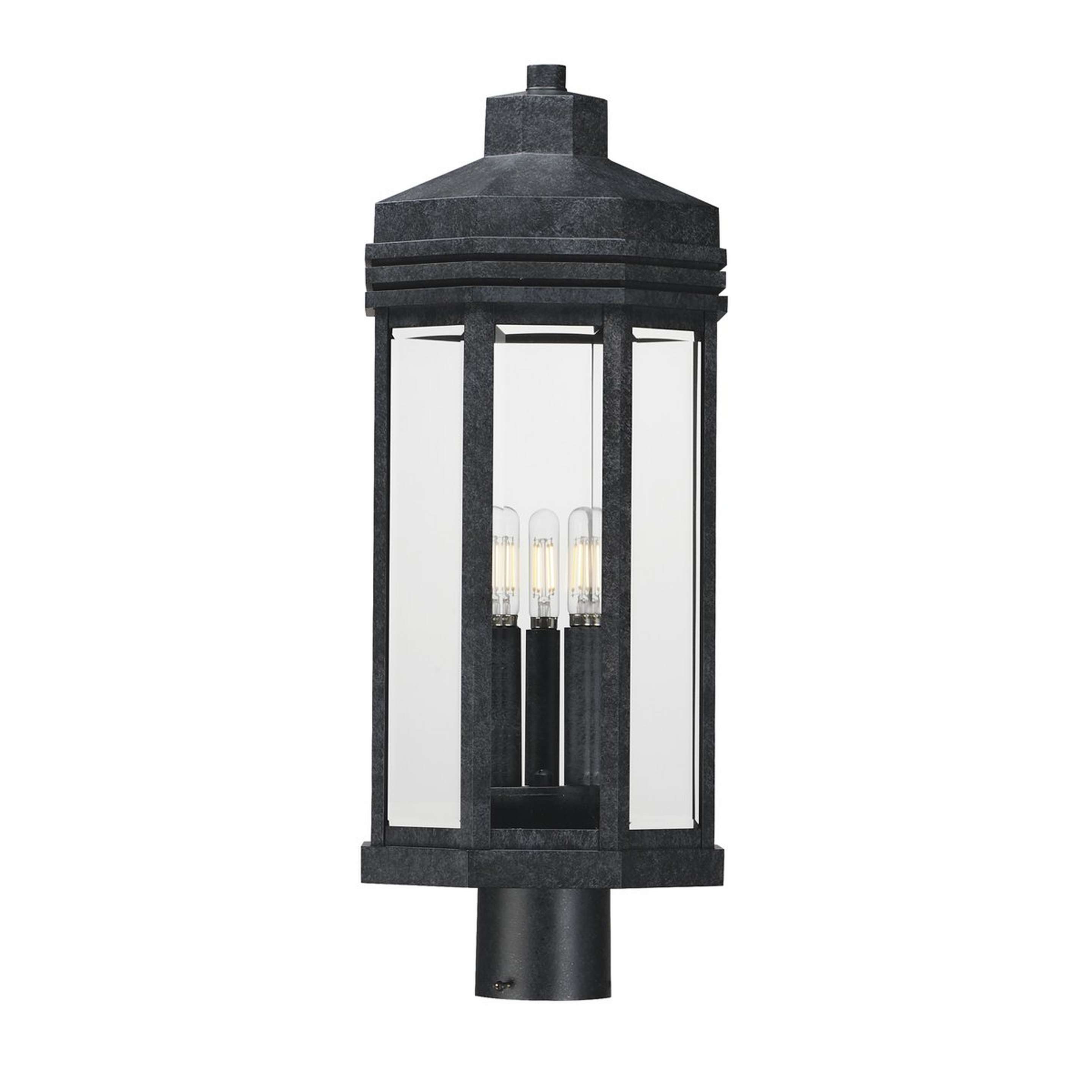 A Nocturne Outdoor Post Light with Weathered Black color
