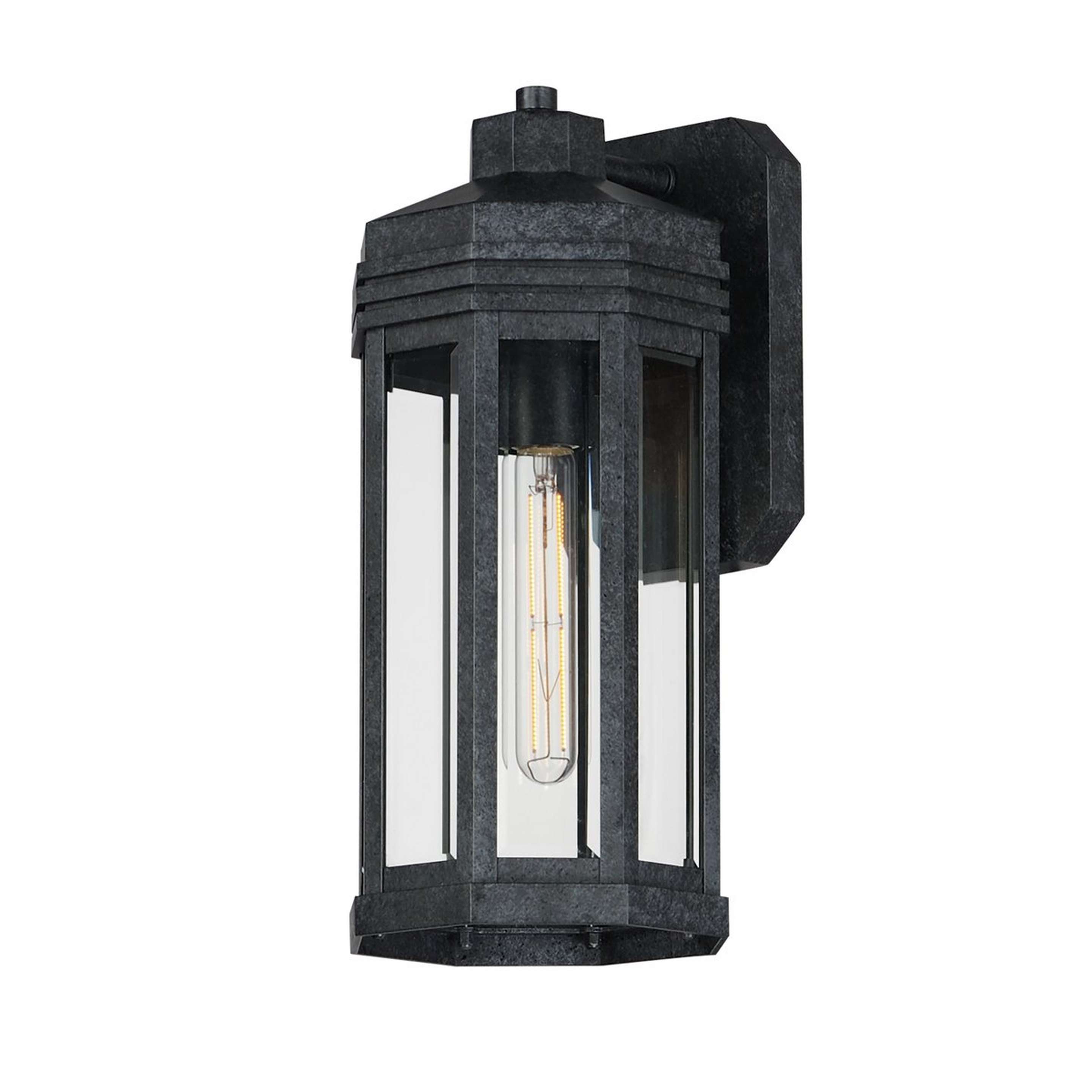 A Nocturne Outdoor Sconce - Medium with Weathered Black color
