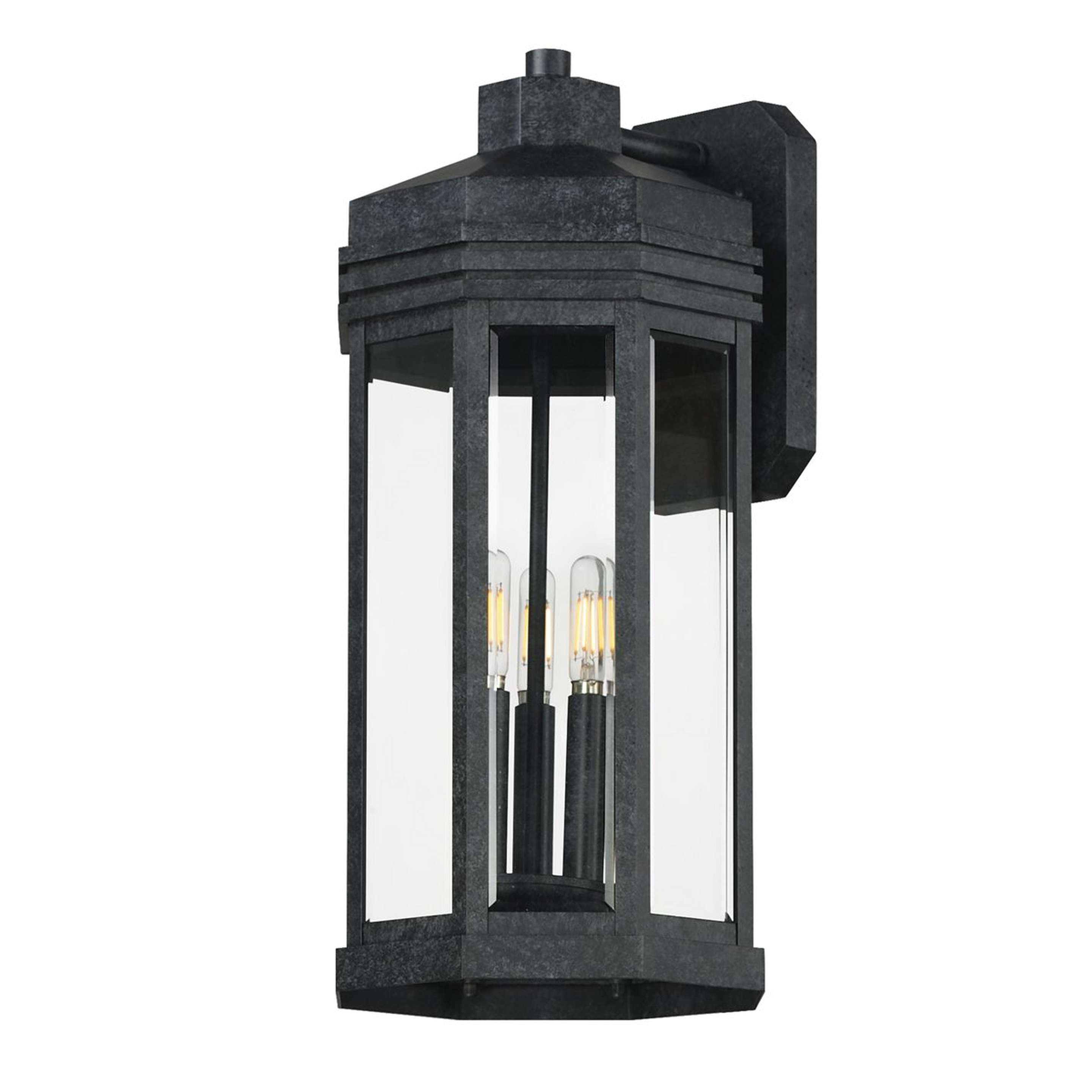 A Nocturne Outdoor Sconce - Large with Weathered Black color