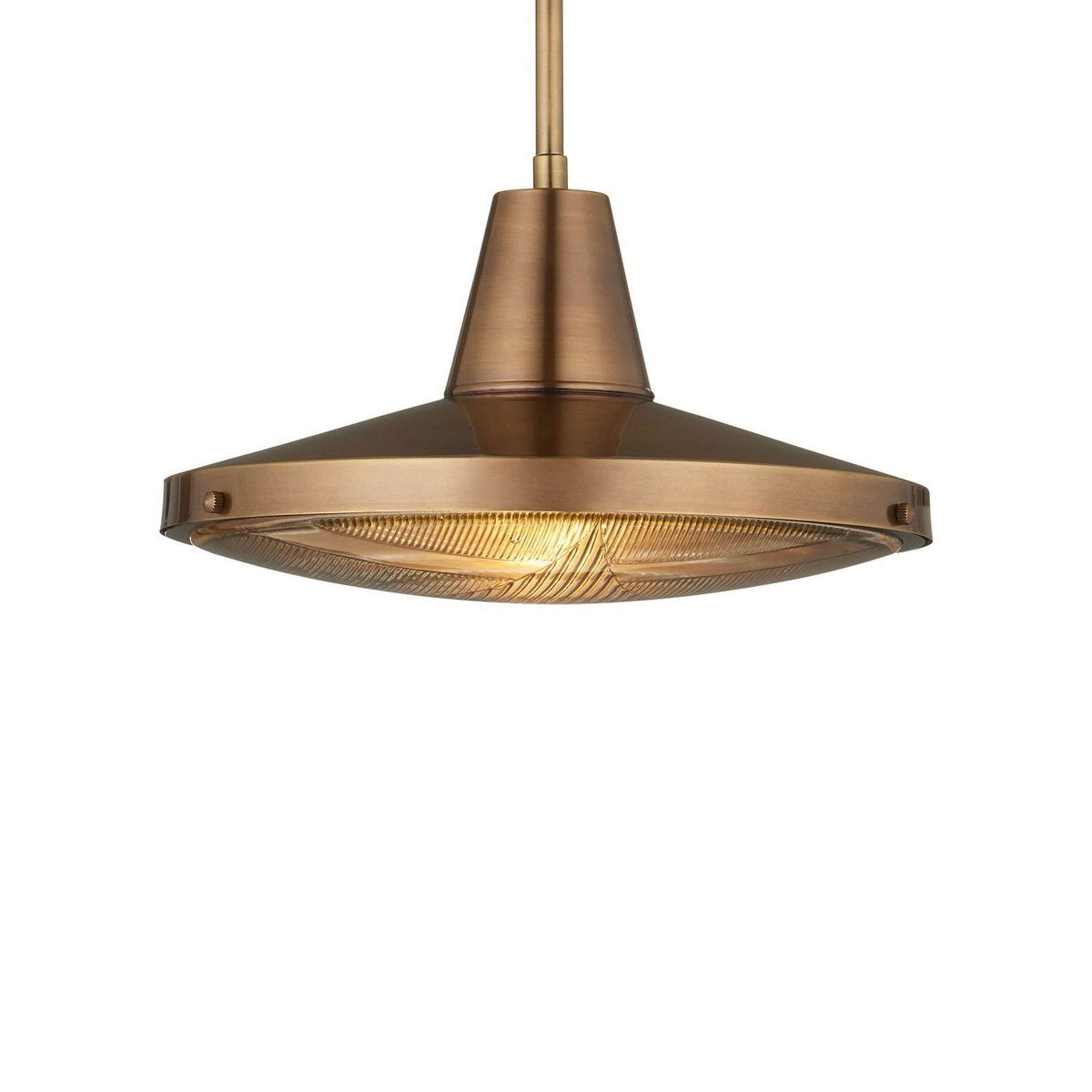 A Astern Outdoor Pendant with Antique Brass / Clear Glass color
