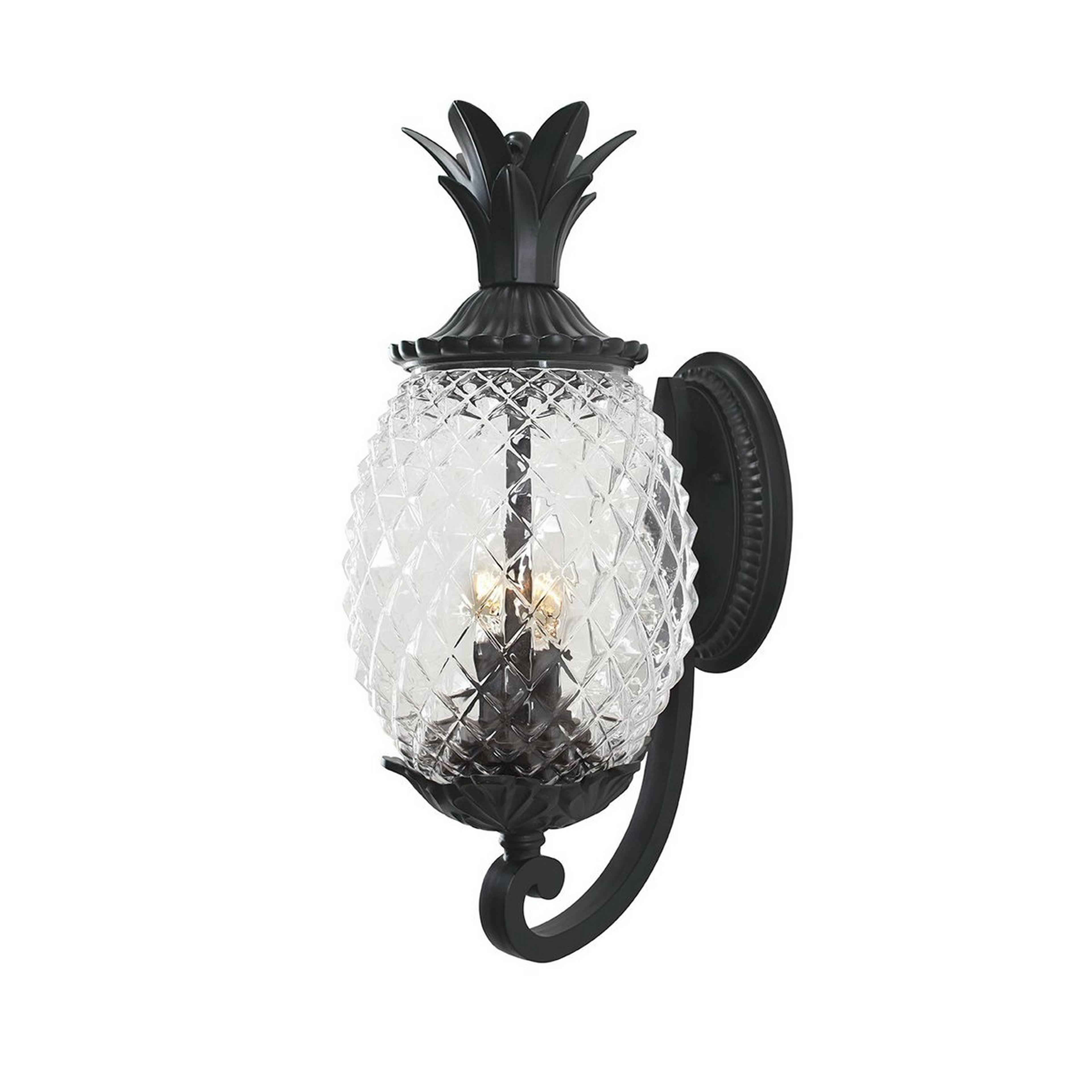 A Welcome Home Outdoor Sconce - 2 Light with Matte Black color