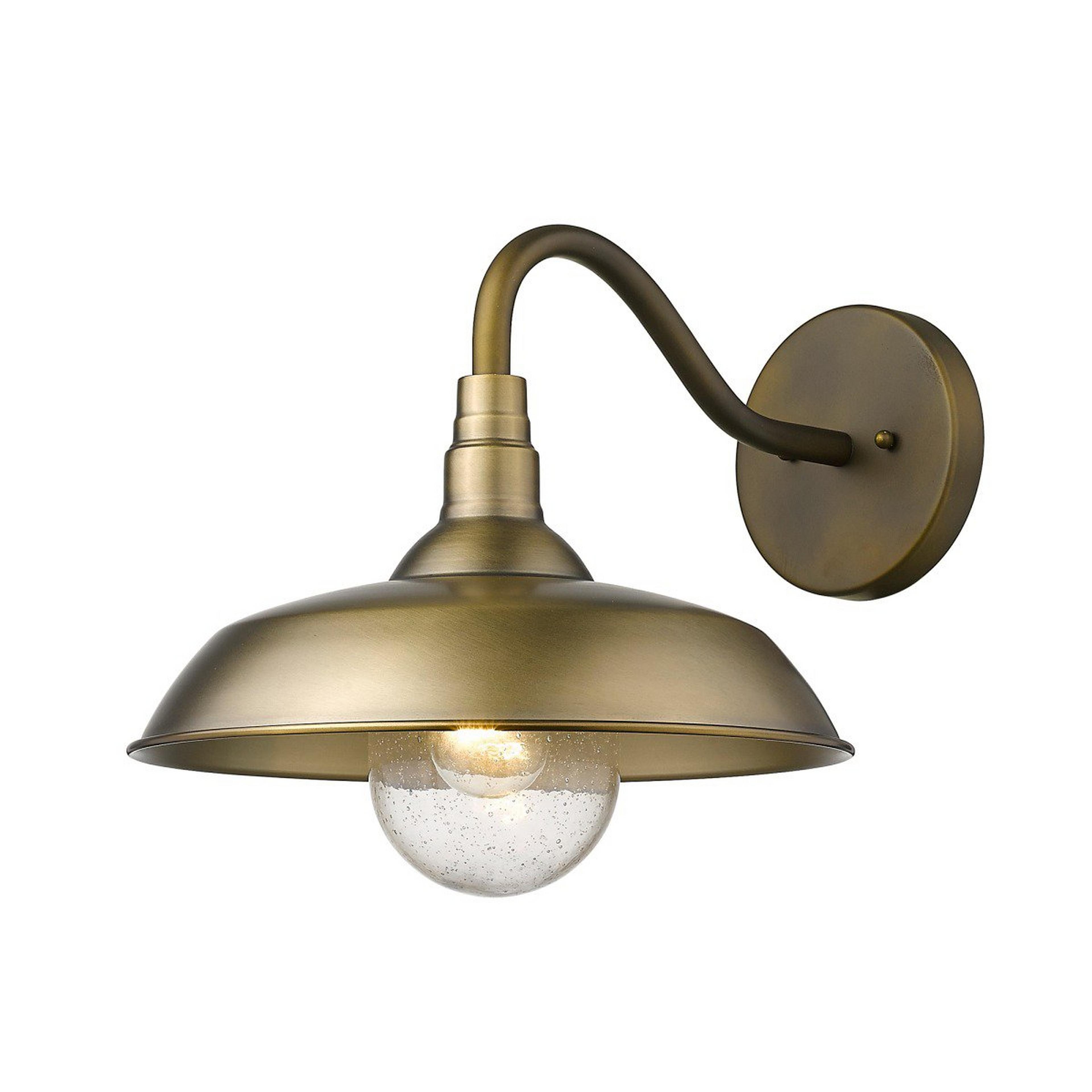 A Elliott Outdoor Sconce with Antique Brass color