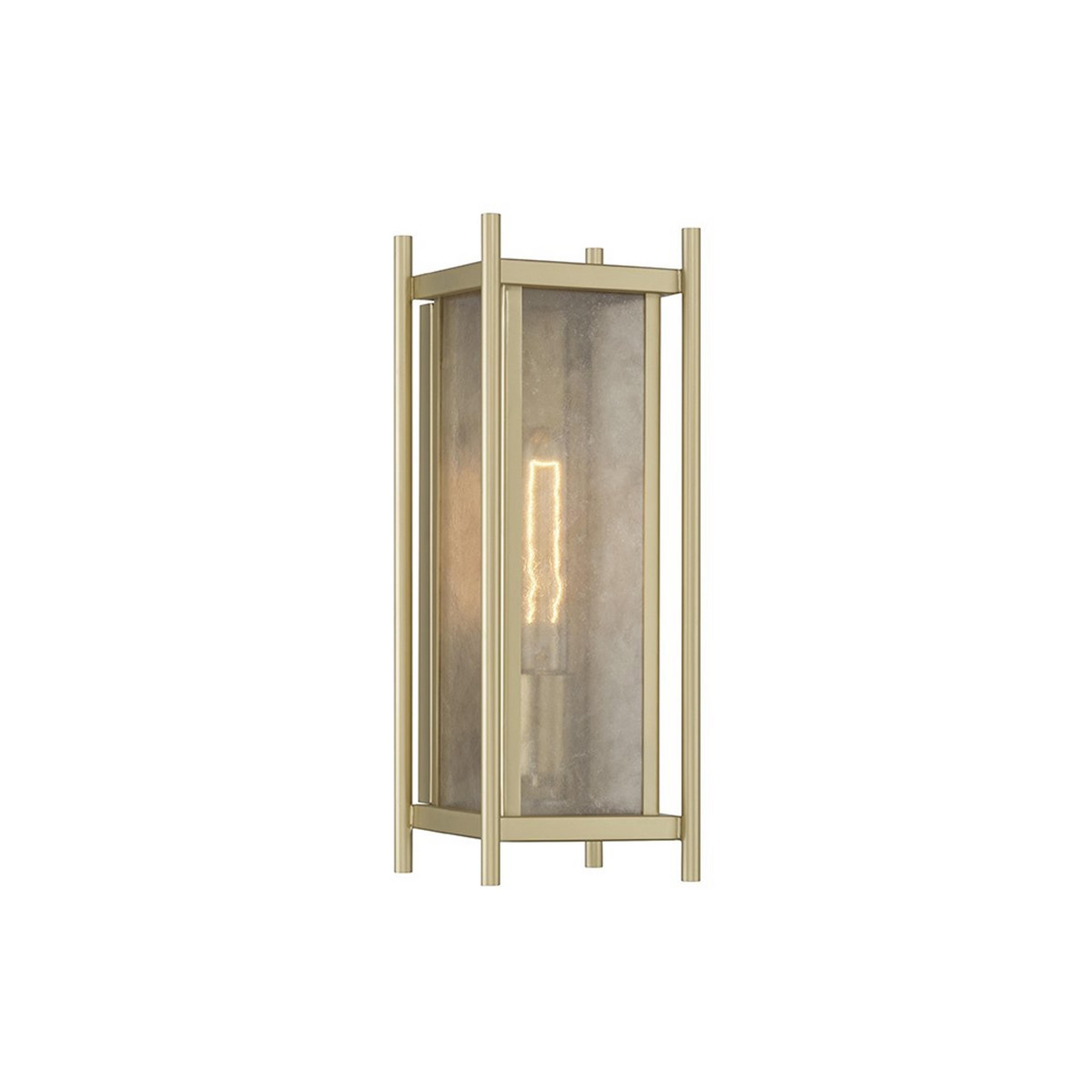A Thistle Outdoor Sconce with Brass / Clear Mica Glass color