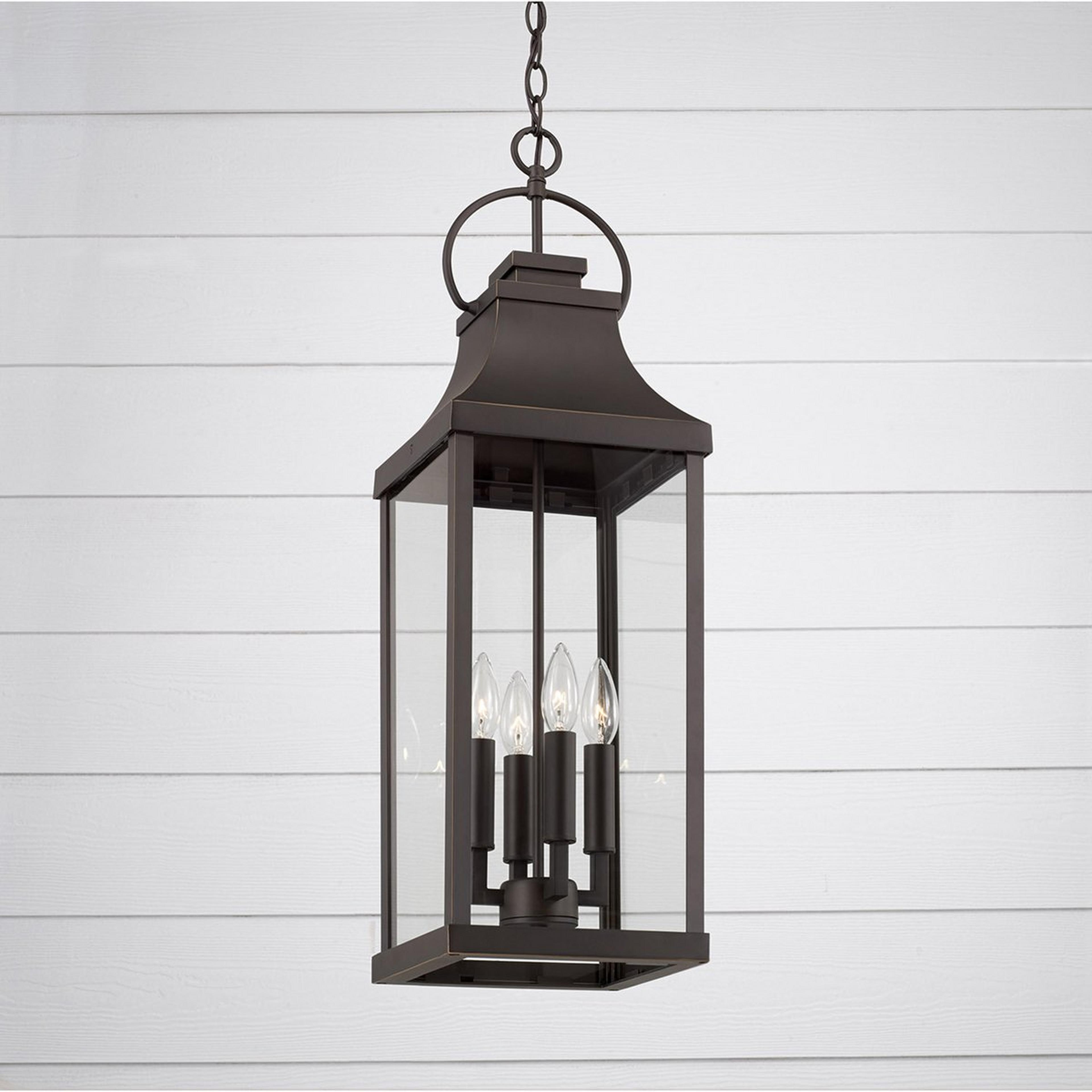 A Aire Libre Outdoor Hanging Lantern with Bronze color