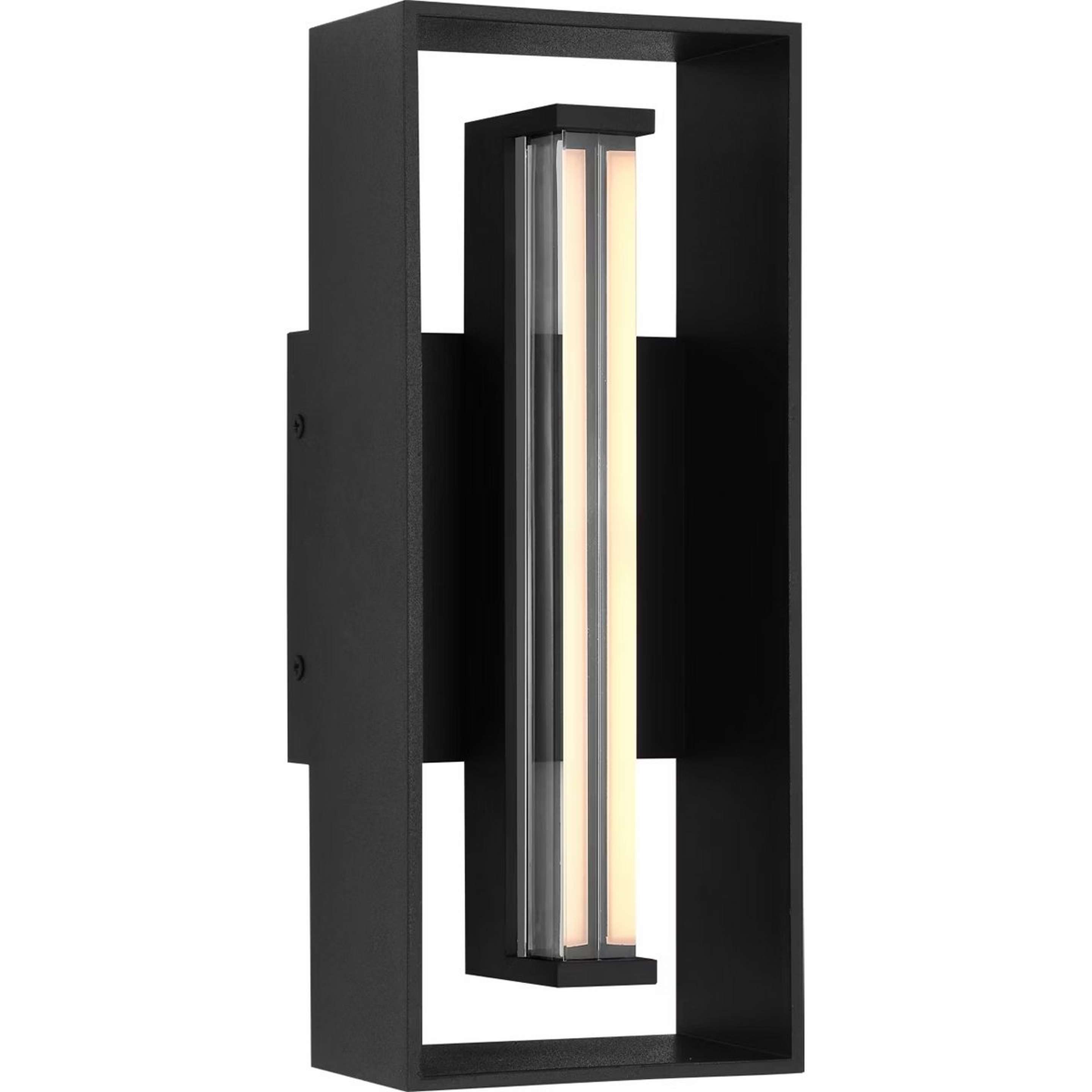A Starshower LED Outdoor Sconce - 12" with Black / Clear / White color