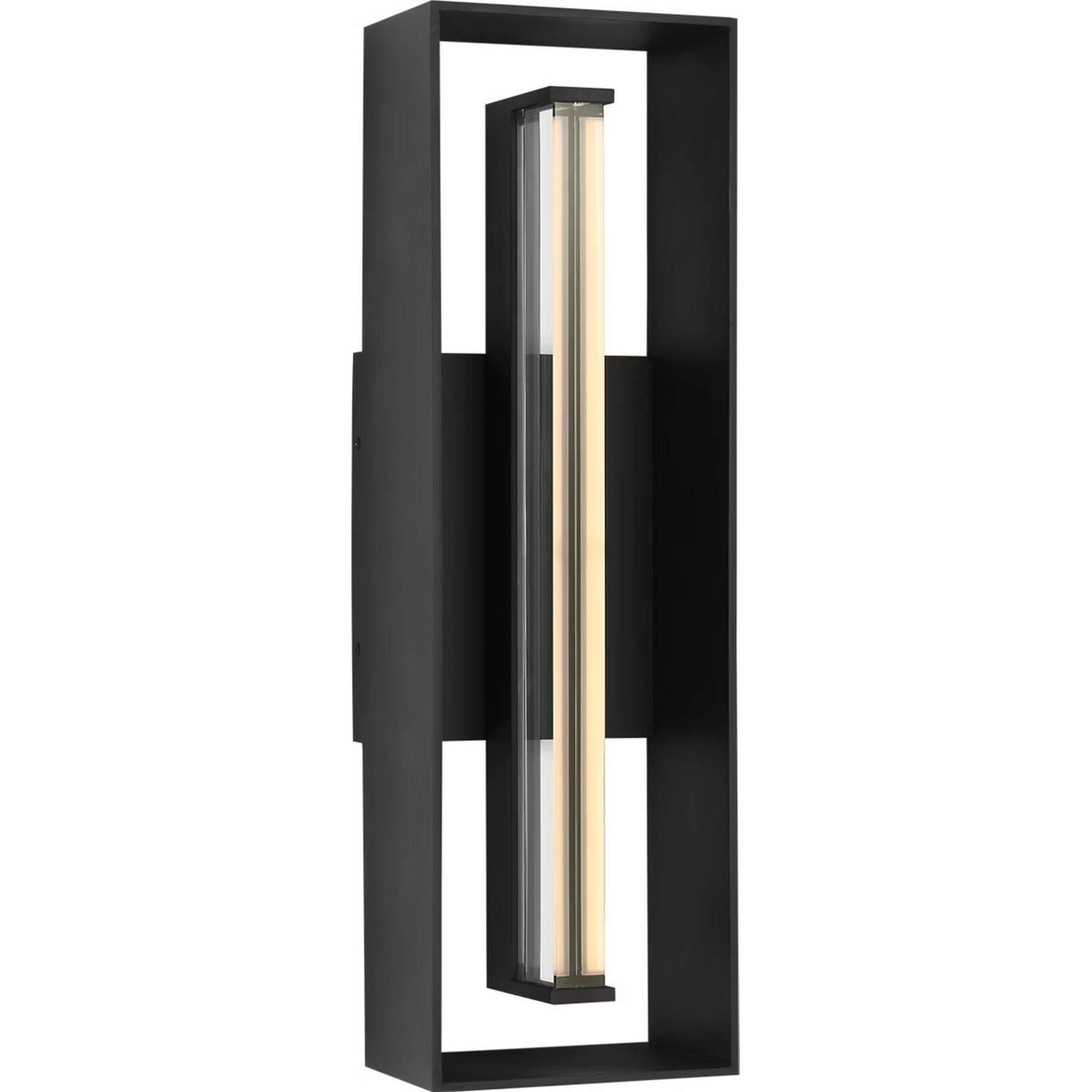 A Starshower LED Outdoor Sconce - 24" with Black / Clear / White color