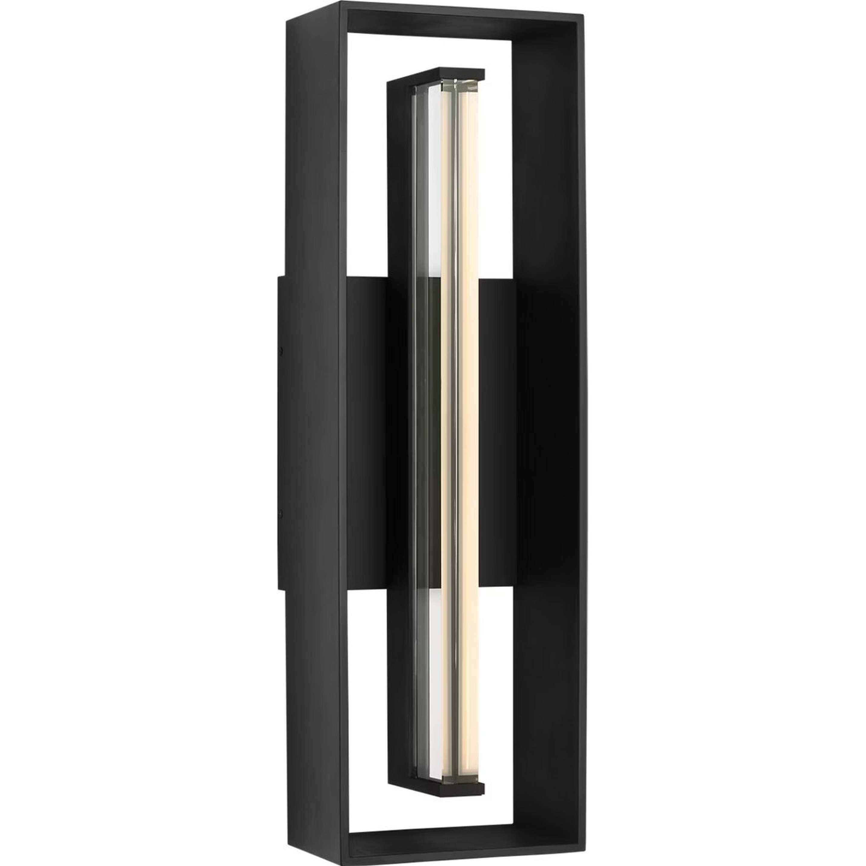 A Starshower LED Outdoor Sconce - 30" with Black / Clear / White color