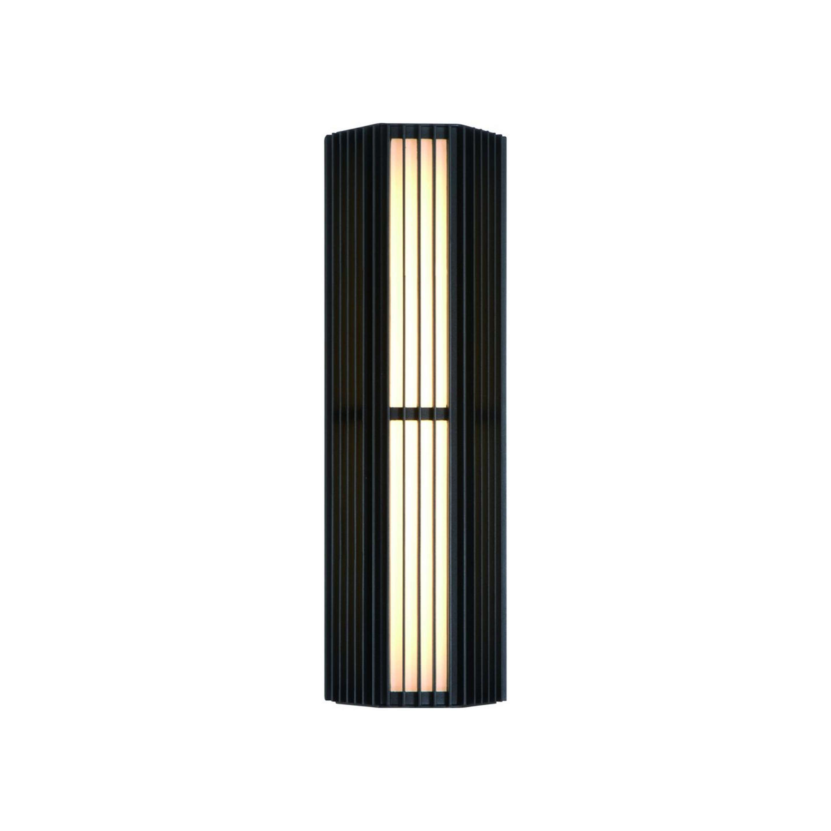 A Mithra LED Outdoor Sconce with Black color