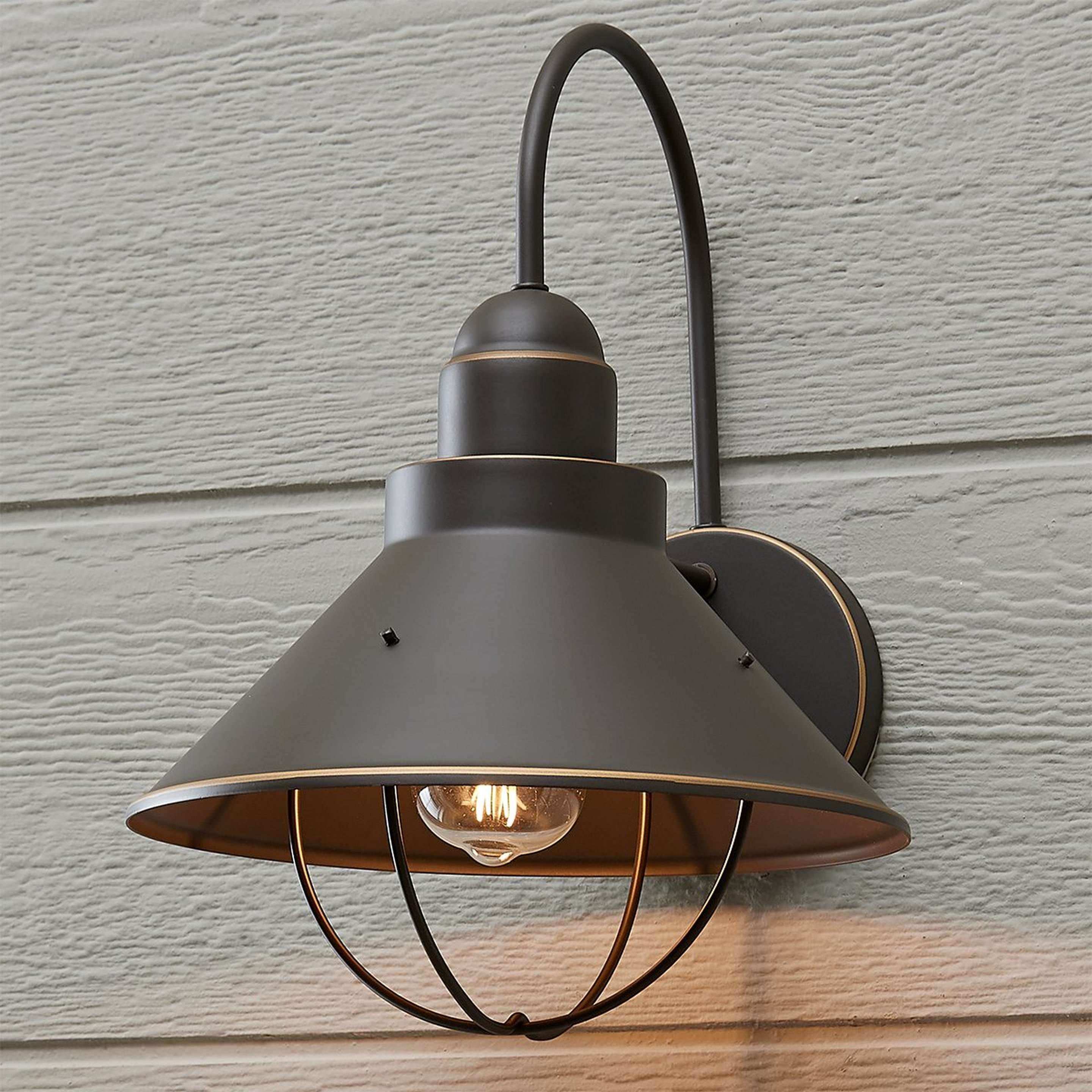 A Caboose Outdoor Sconce - Large with Olde Bronze color