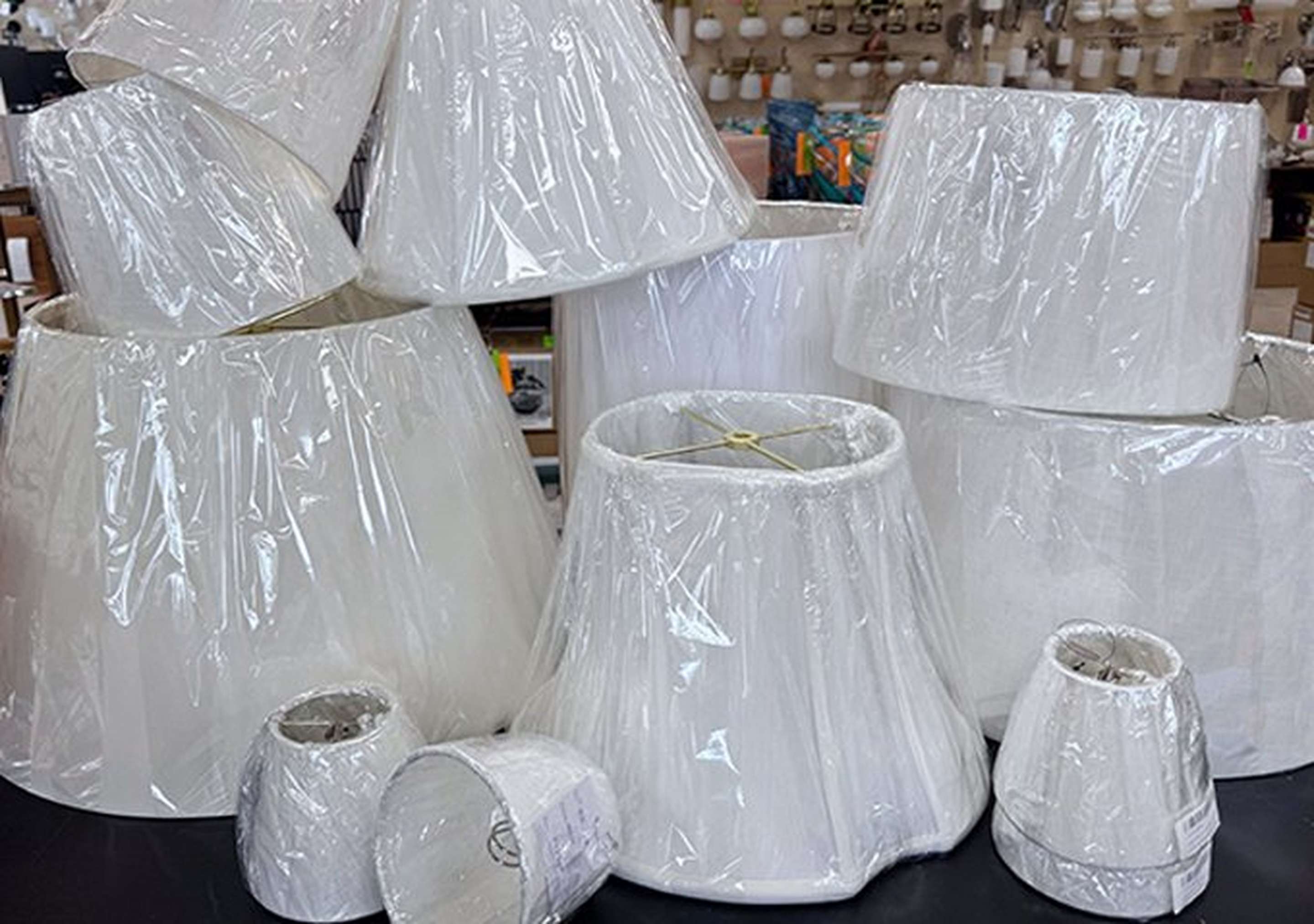 Collection of Lamp Shades at the Decorationg Outlet