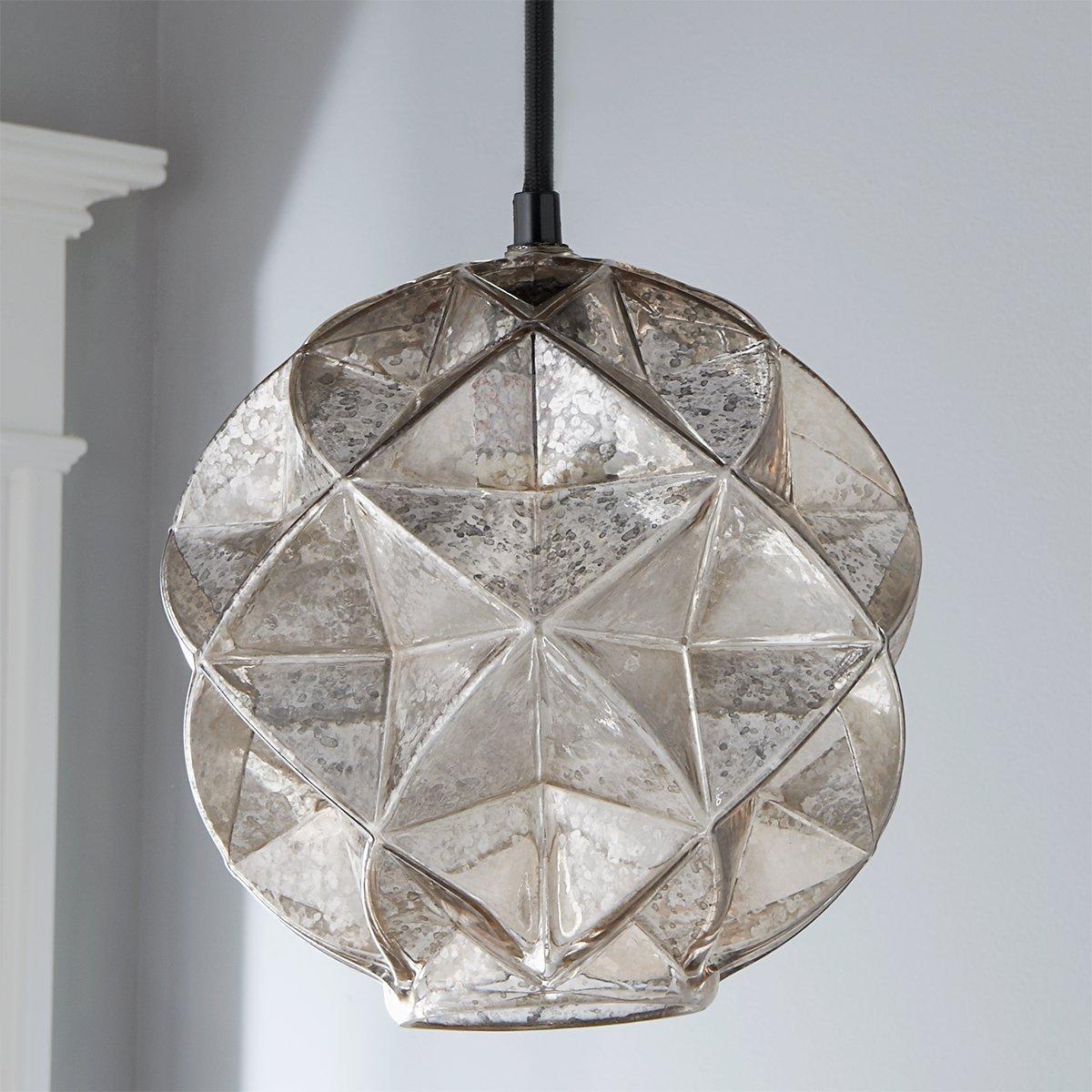 Mercury glass store light fixture