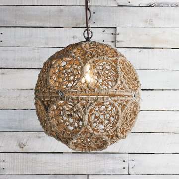 for Macrame Jute Sphere Pendant - Small