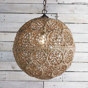 for Macrame Jute Sphere Pendant - Medium