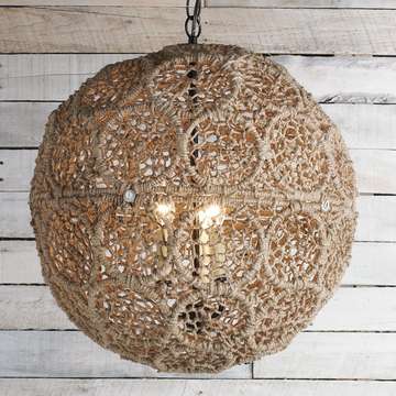 for Macrame Jute Sphere Pendant - Large
