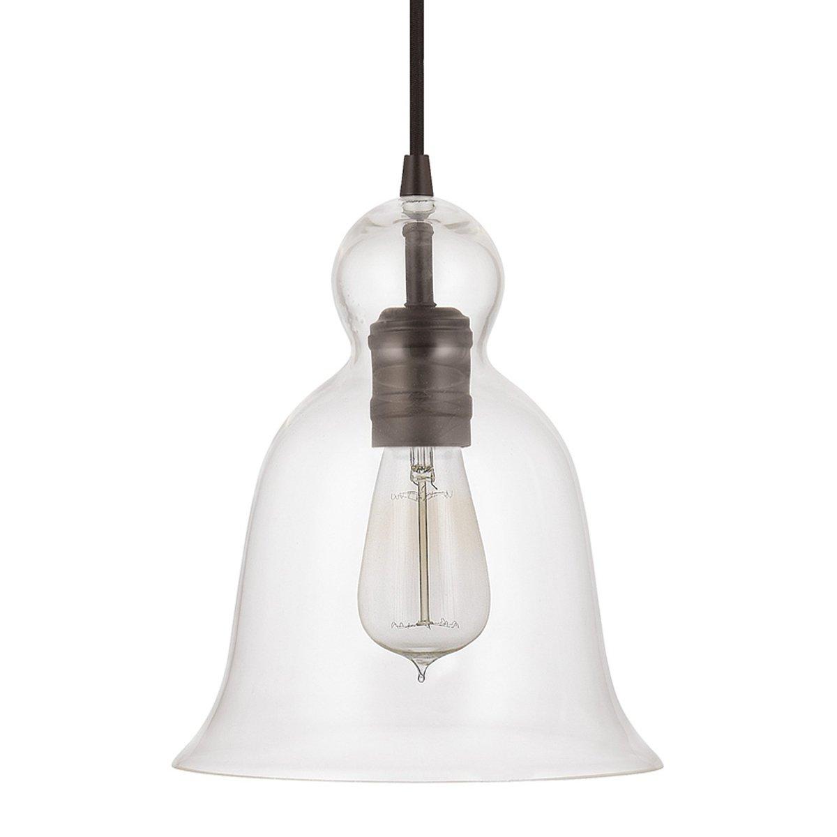 Glass bell deals shaped pendant light