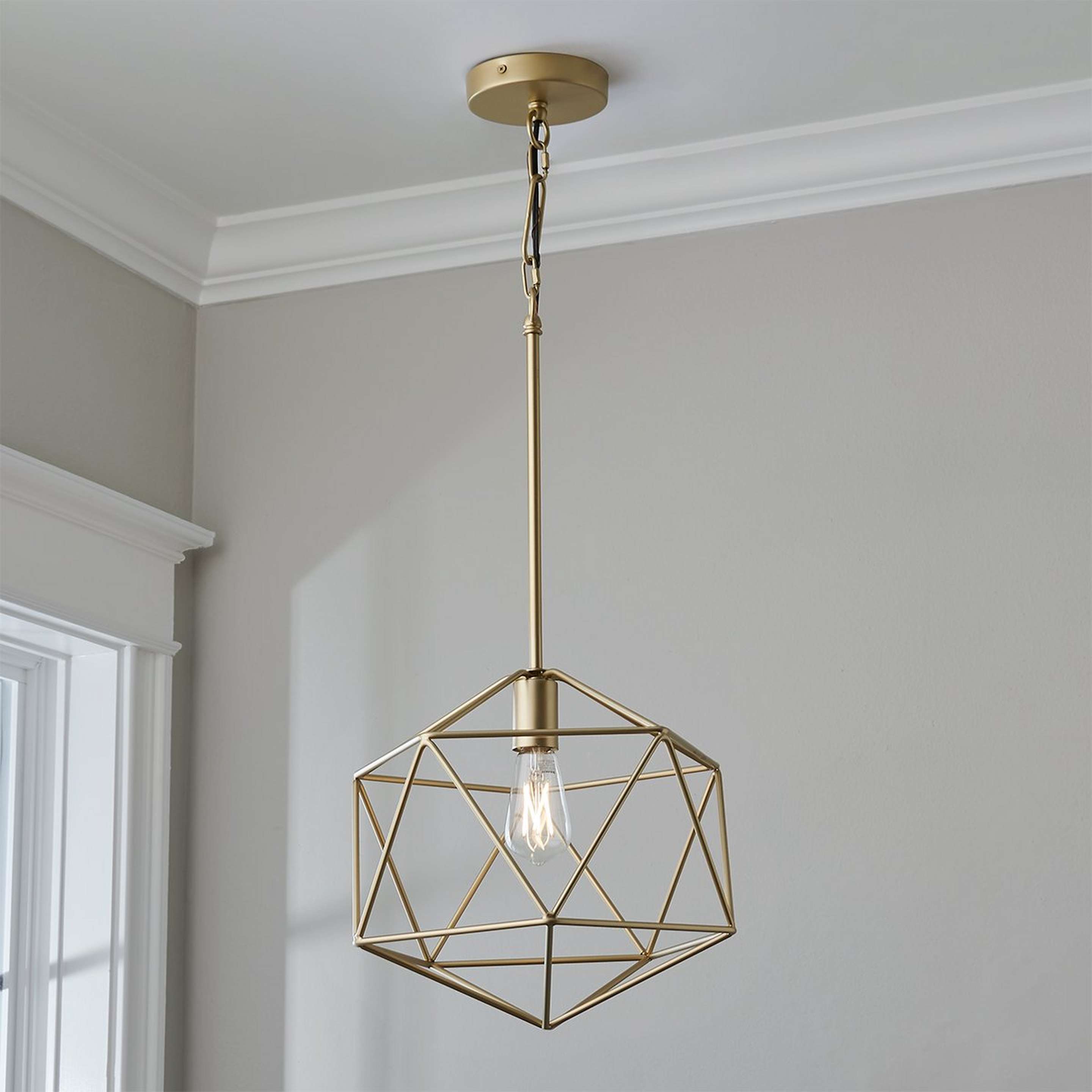 A Young House Love Equilateral Pendant with Gold color