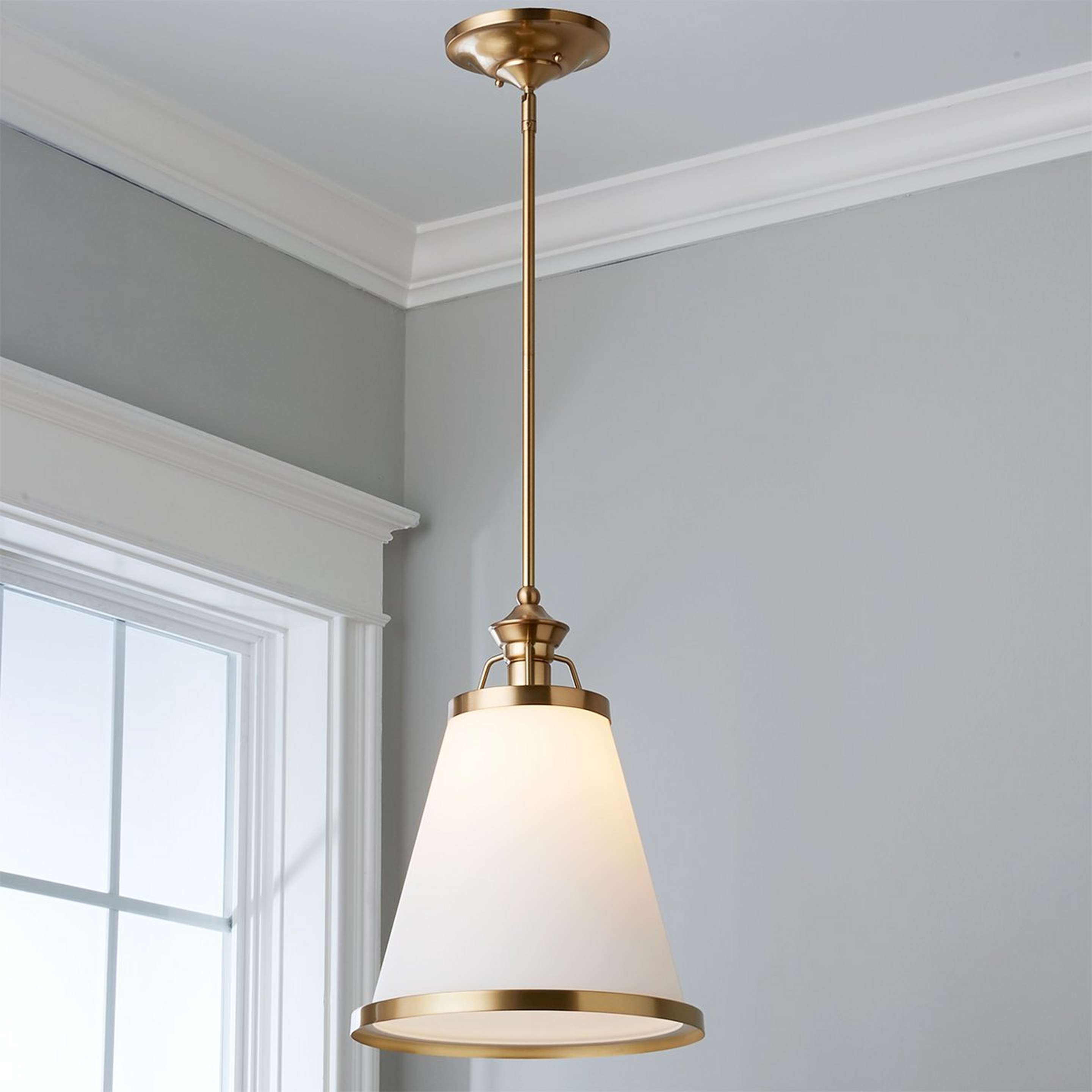A Timeless Elegance Pendant with Warm Brass color