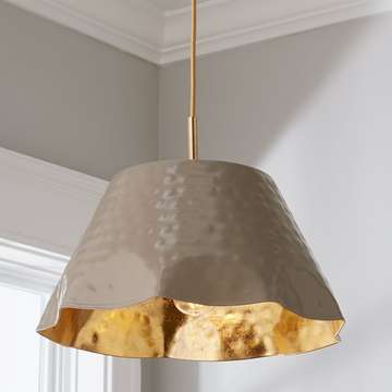 for Ruffled Edge Hammered Metal Pendant
