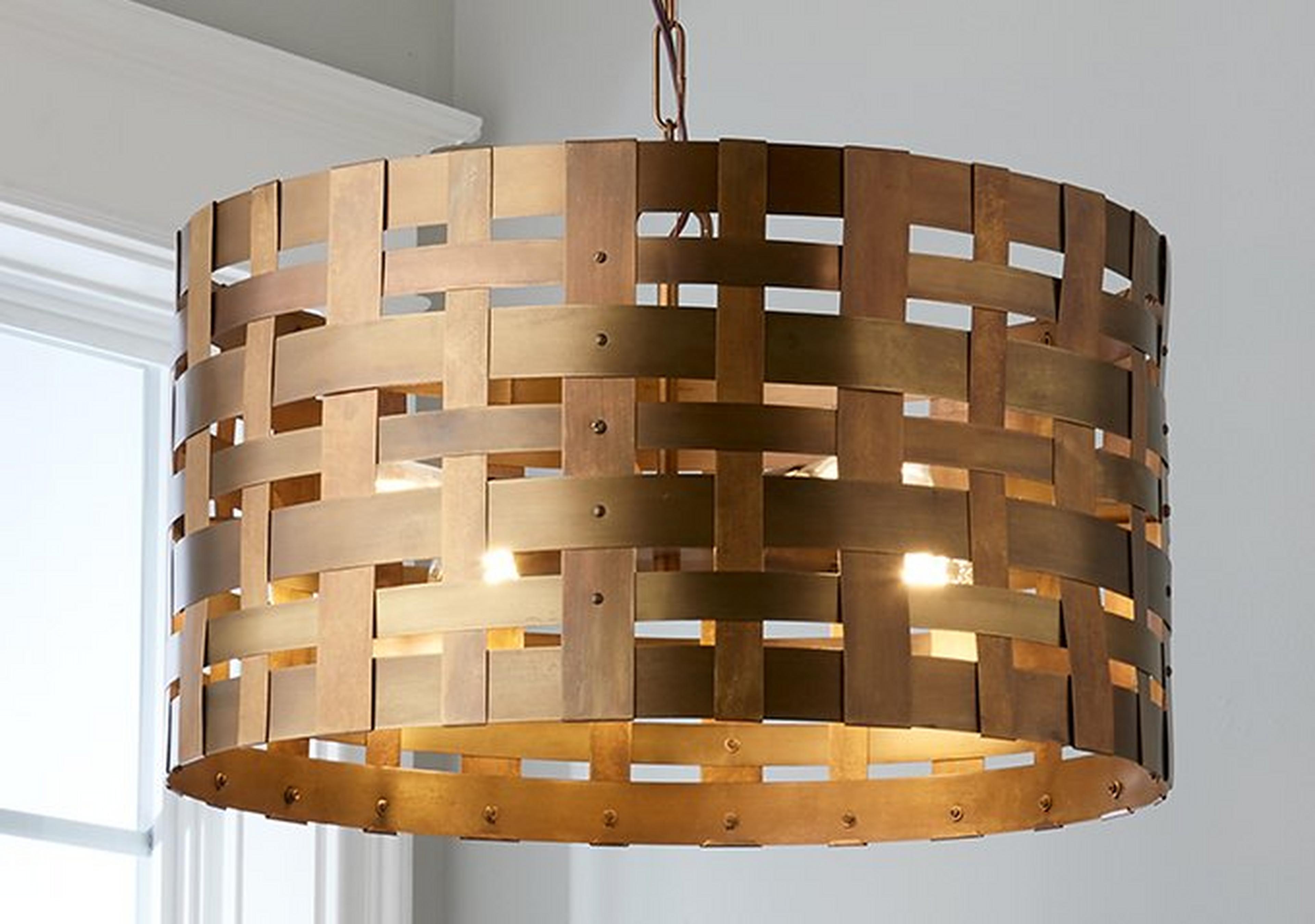 Metal Basketweave Pendant