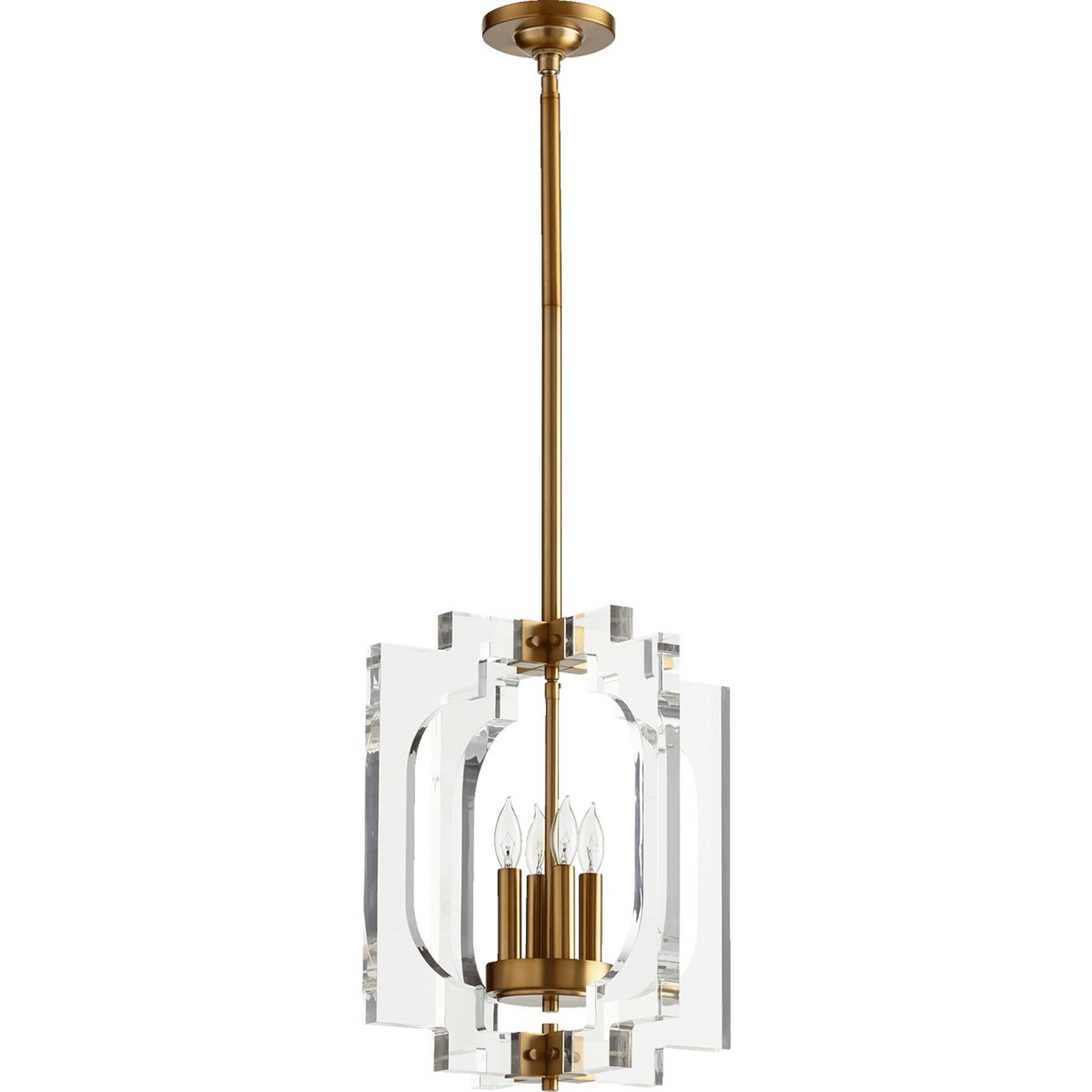 Acrylic Square Pendant - 4 Light