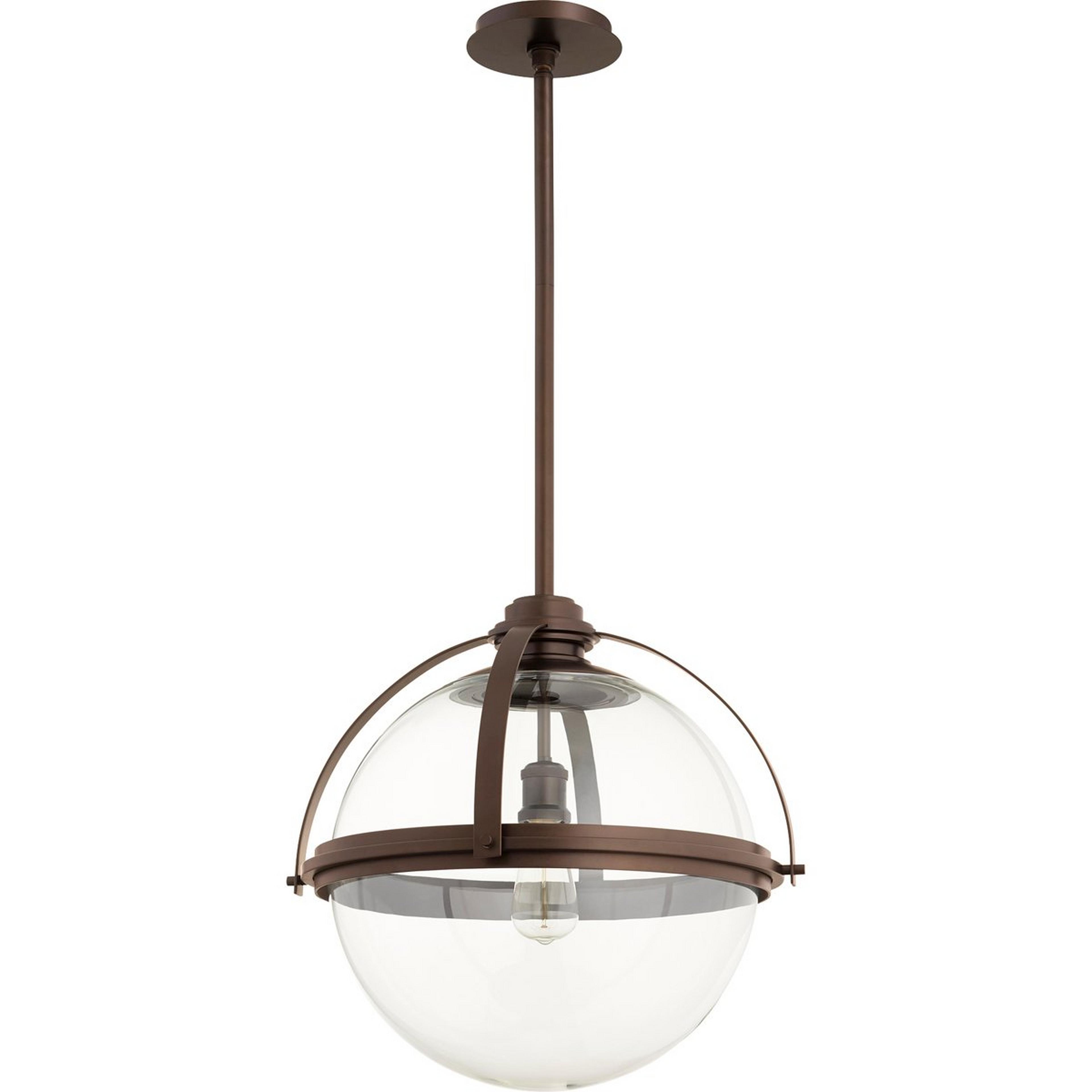 Industrial Banded Globe Pendant - Large