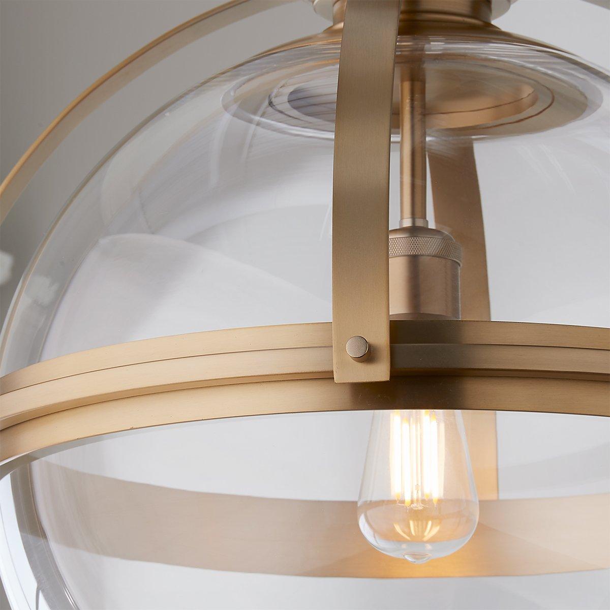 Industrial banded globe pendant discount