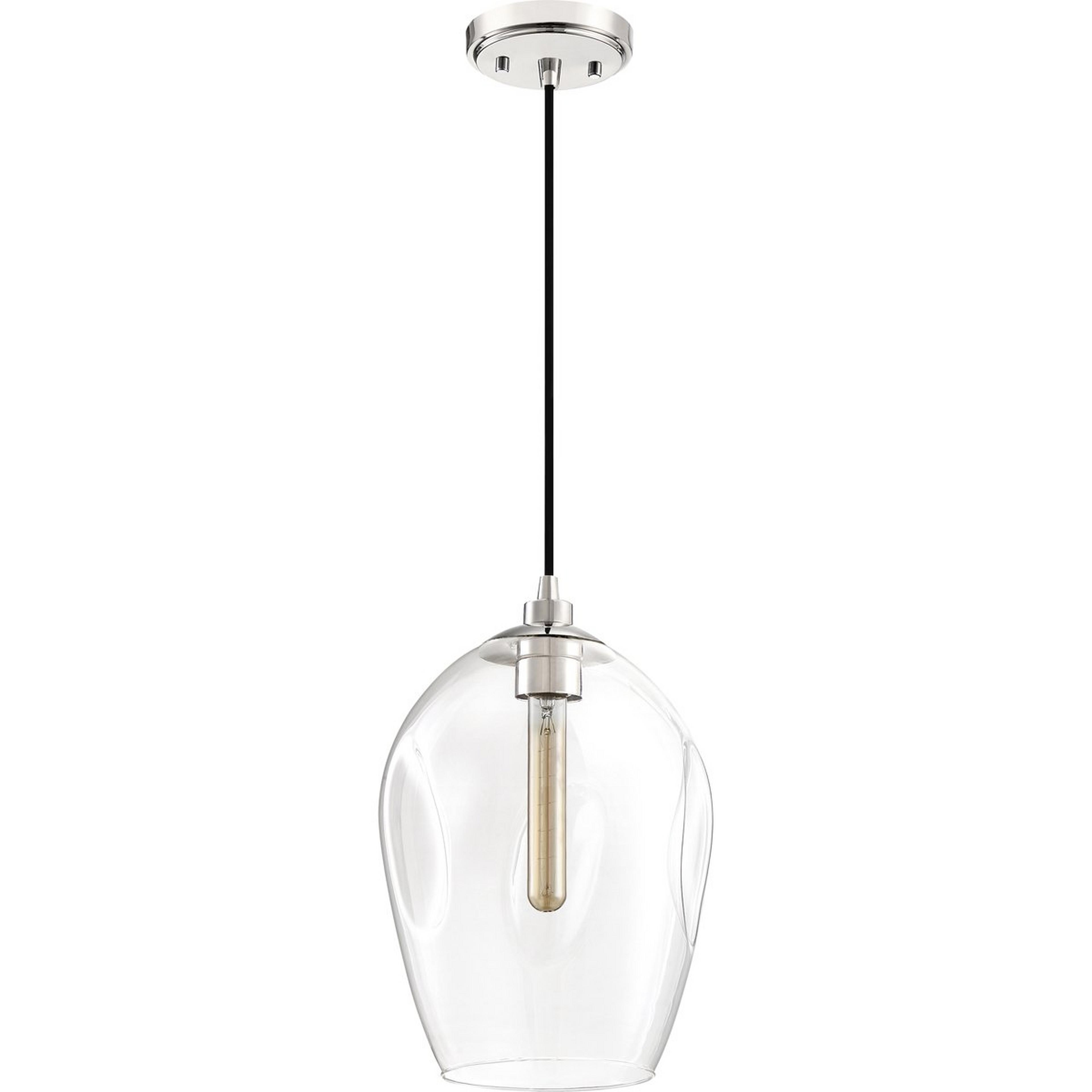 A Serene Swell Pendant with Nickel / Glass color
