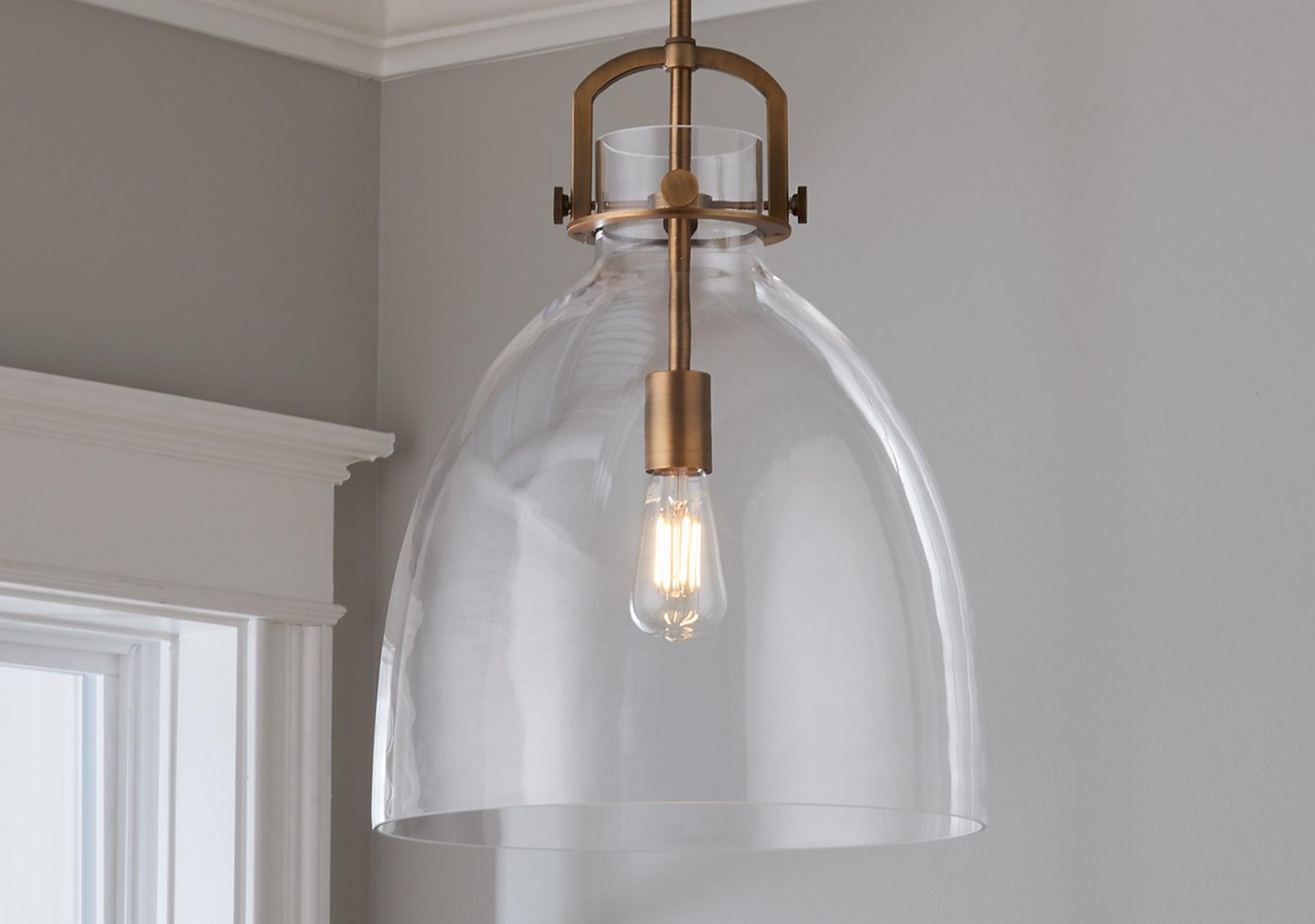 Brushed Brass Medium Urban Dome Pendant