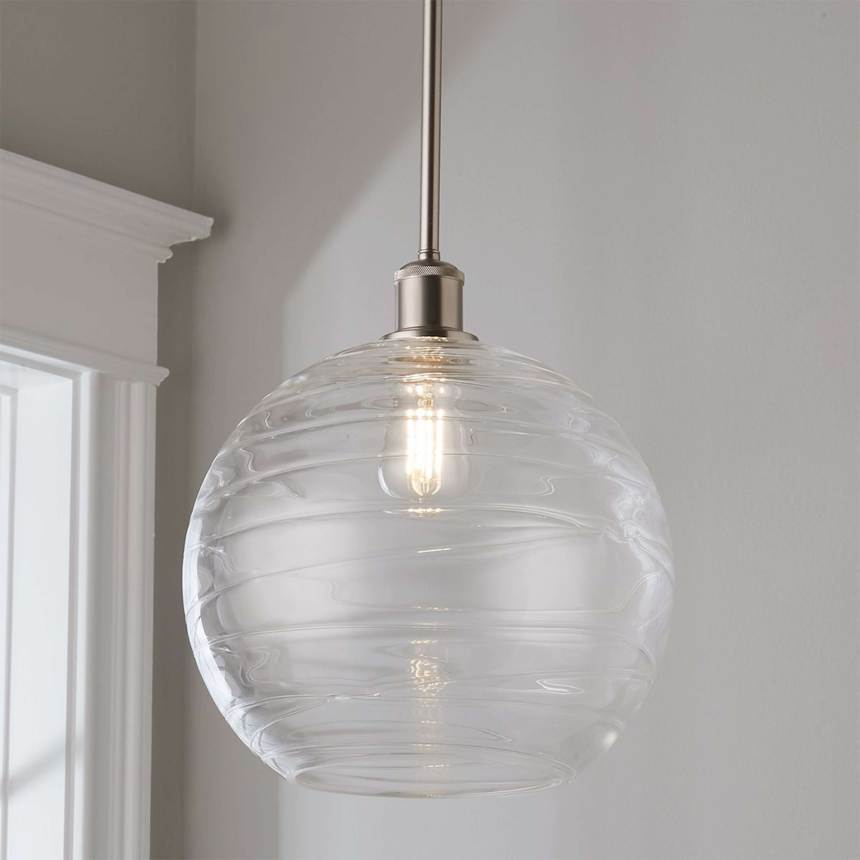 A Sea Swell Pendant - Large with Brushed Nickel color