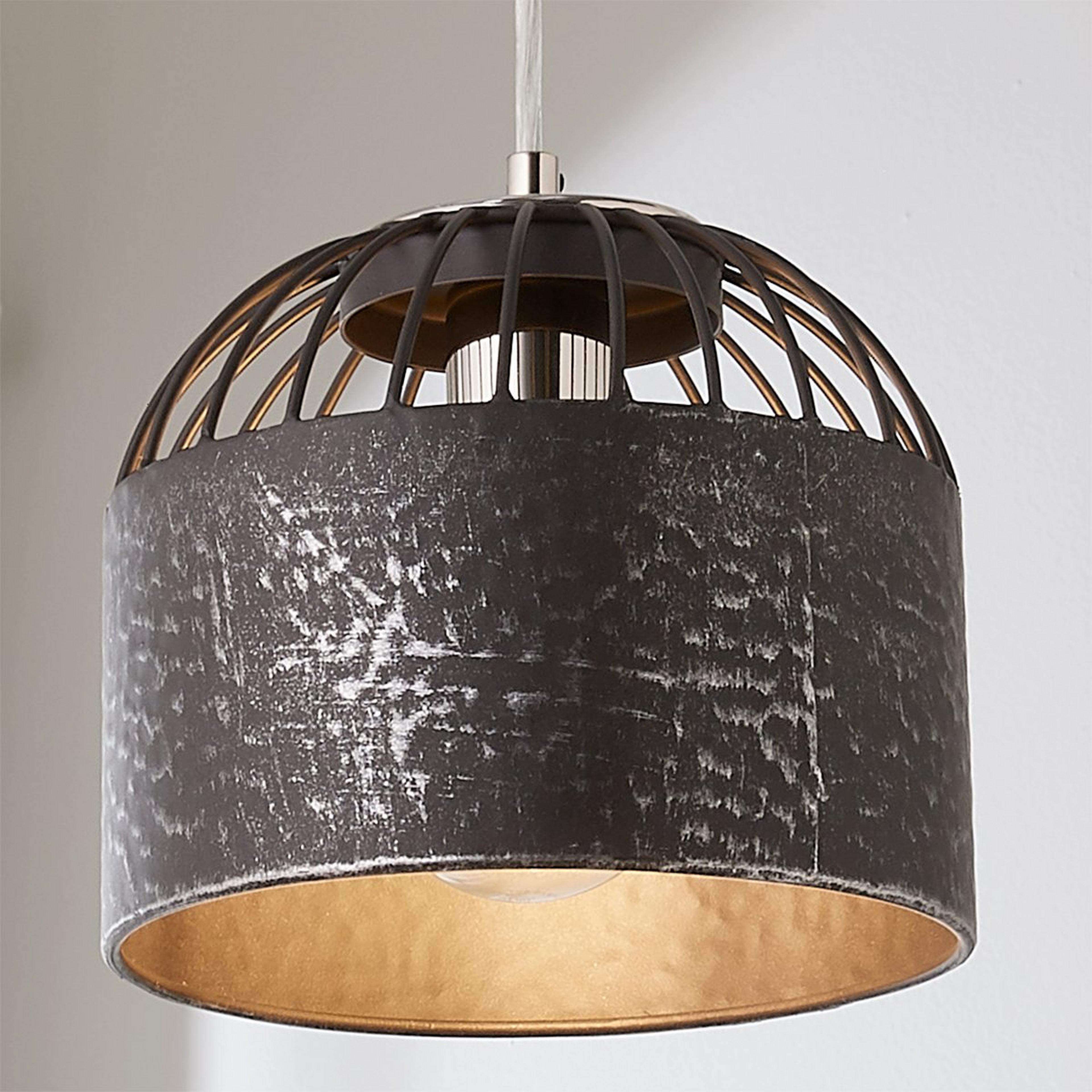 A Contrast Pendant - Small with Chrome / Black  color