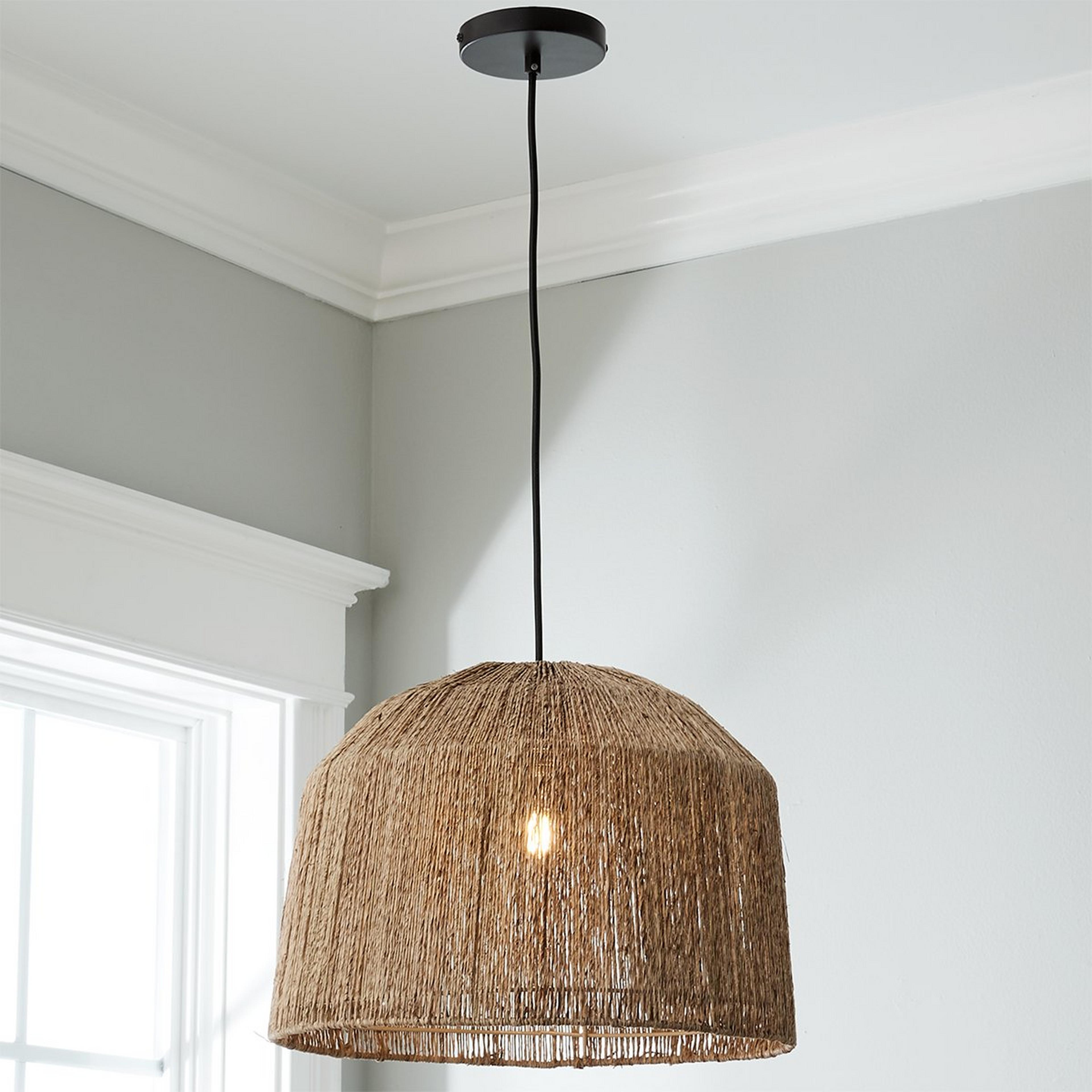 A Palawan Pendant with Black / Natural Jute  color