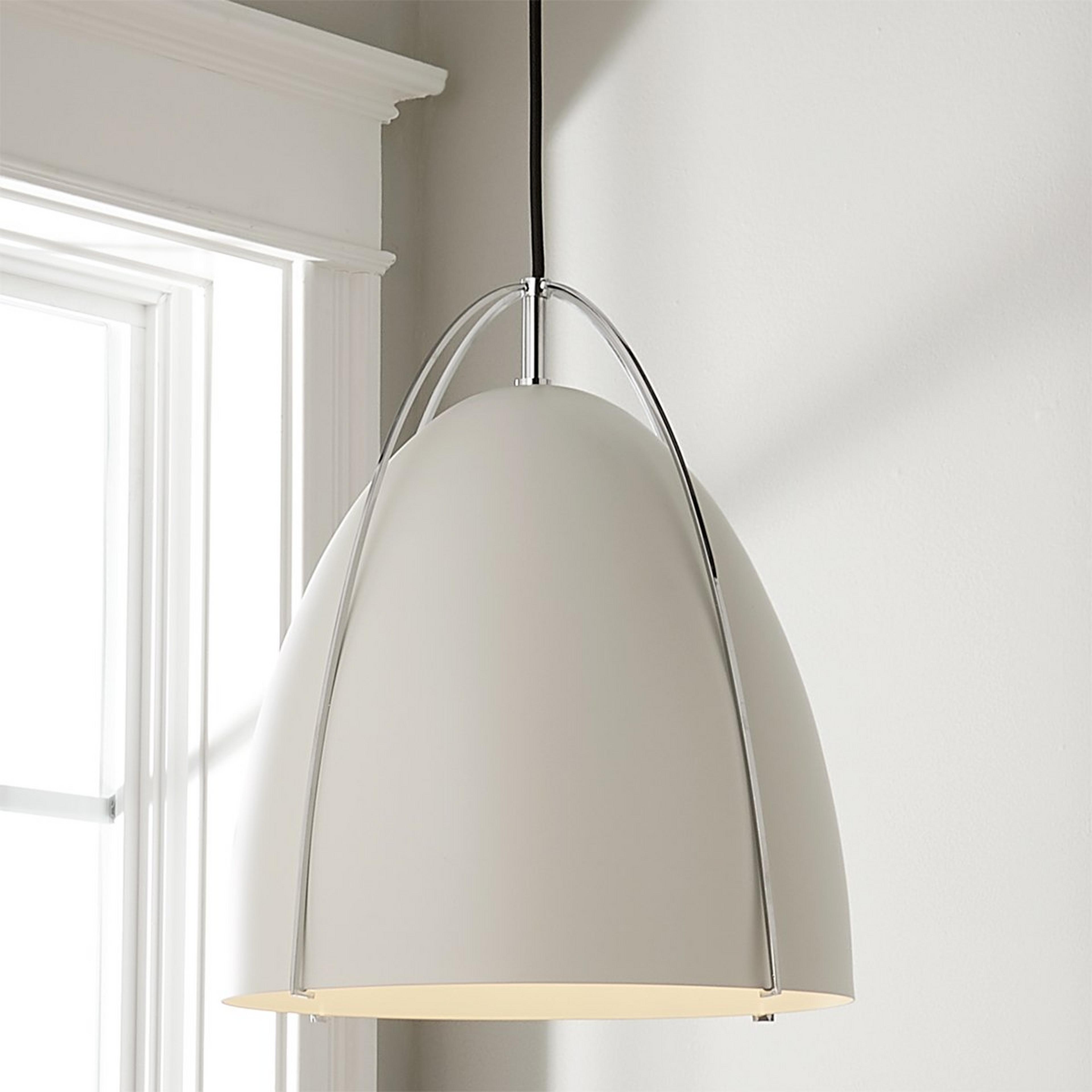 A Bentlee Pendant - Medium with Chrome / White color