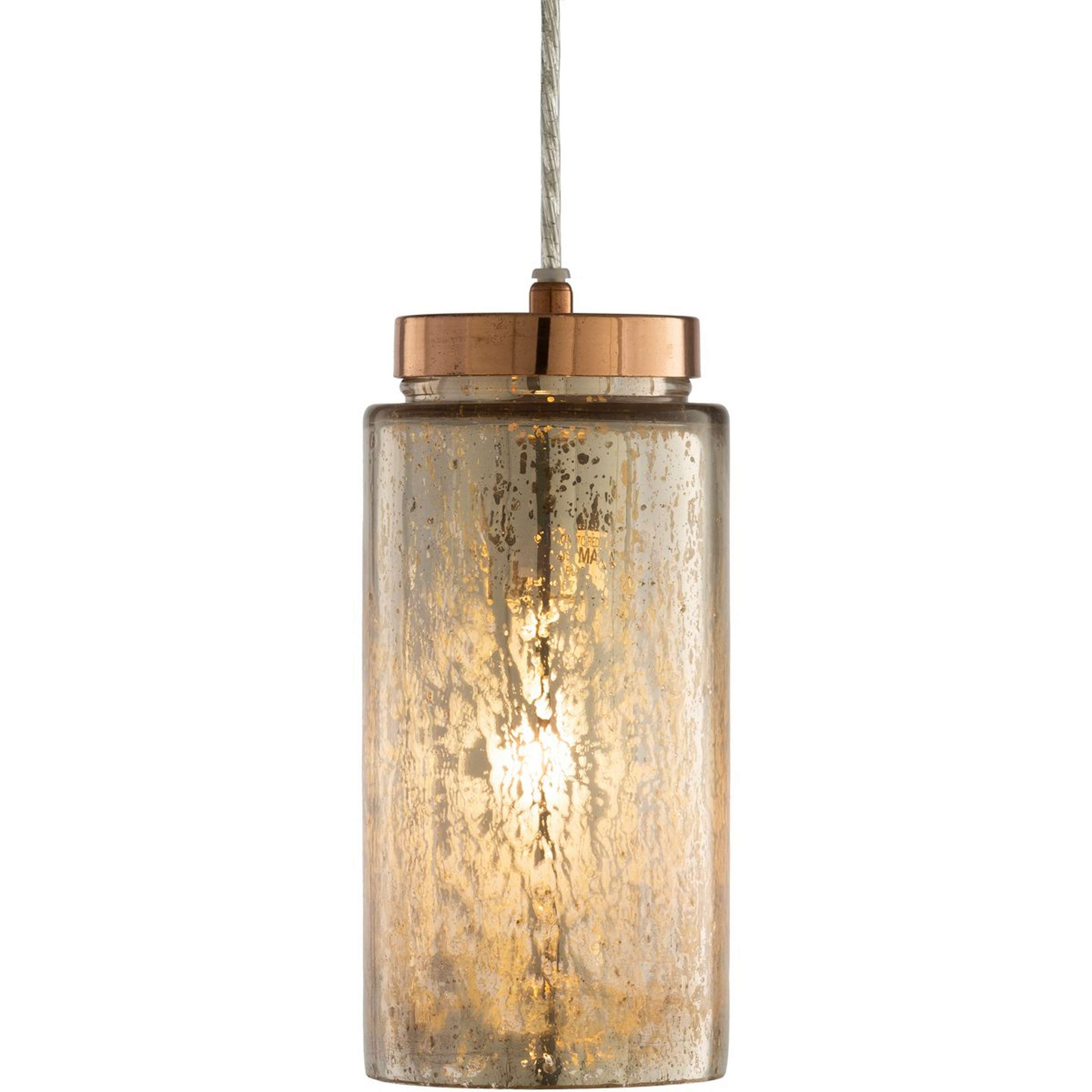 A Roston Pendant with Copper / Mercury Glass color