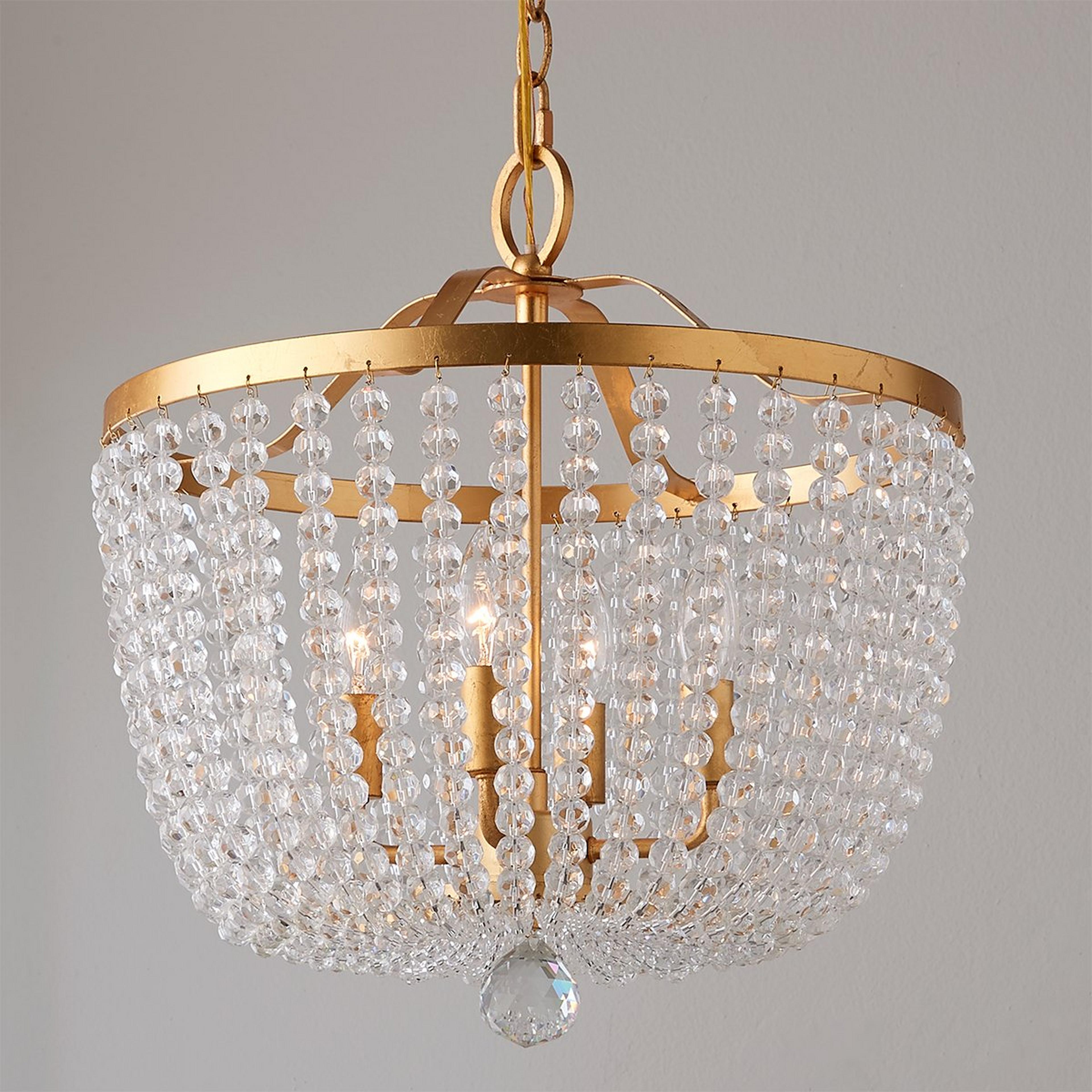 A Sophisticated Sophie Convertible Pendant with Antique Gold / Clear Crystal color