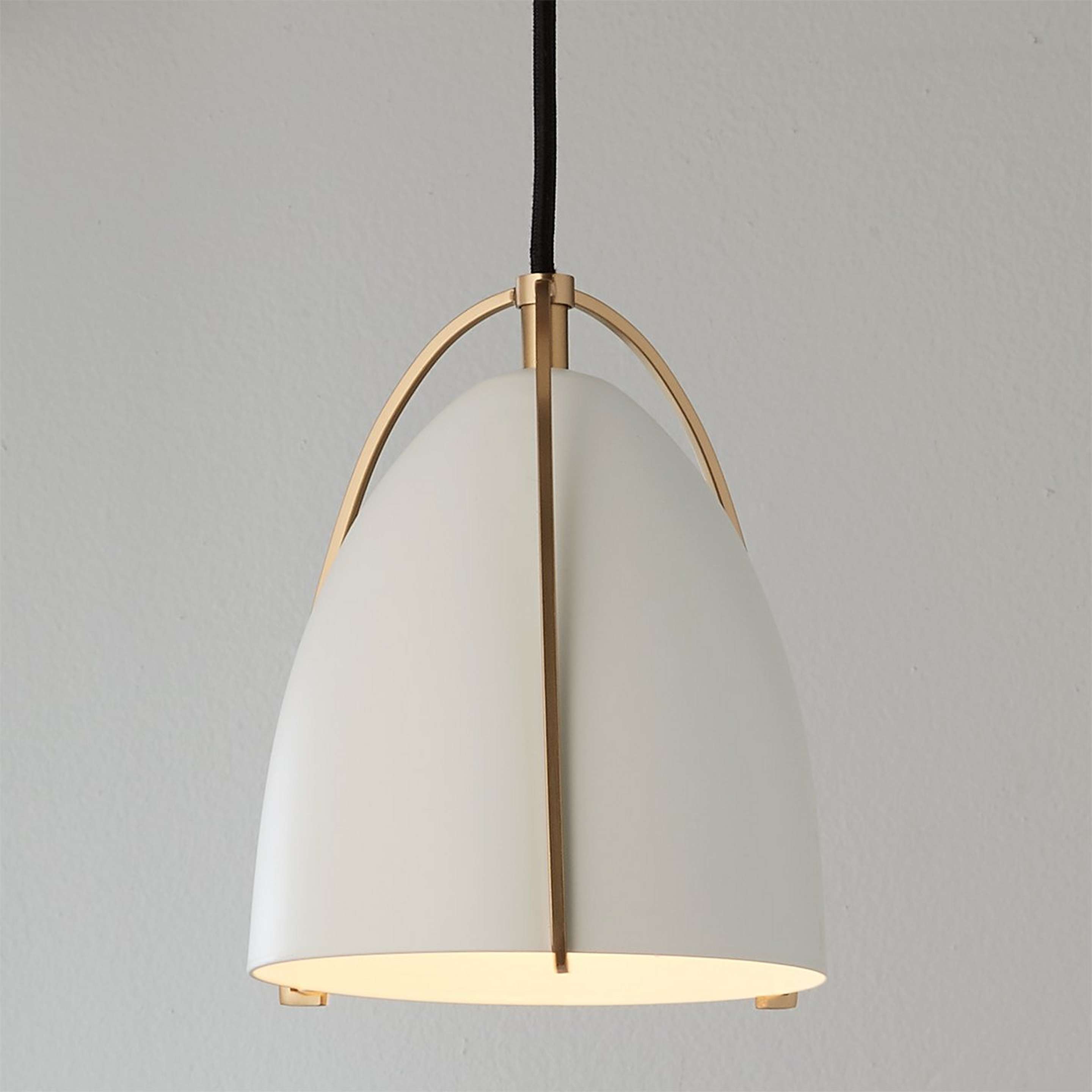 A Bentlee Pendant - Small with Brass / White color