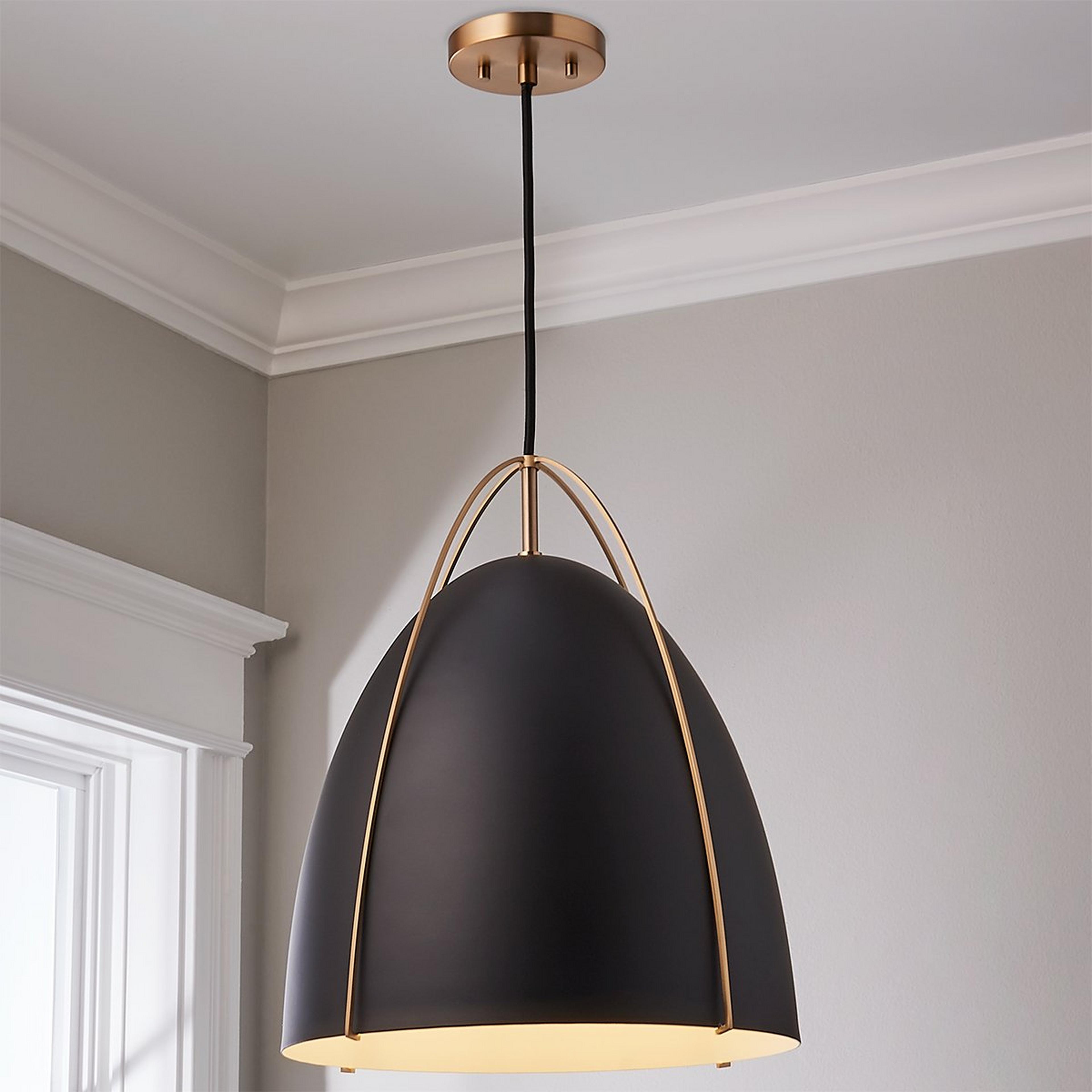 A Bentlee Pendant - Large with Brass / Black color