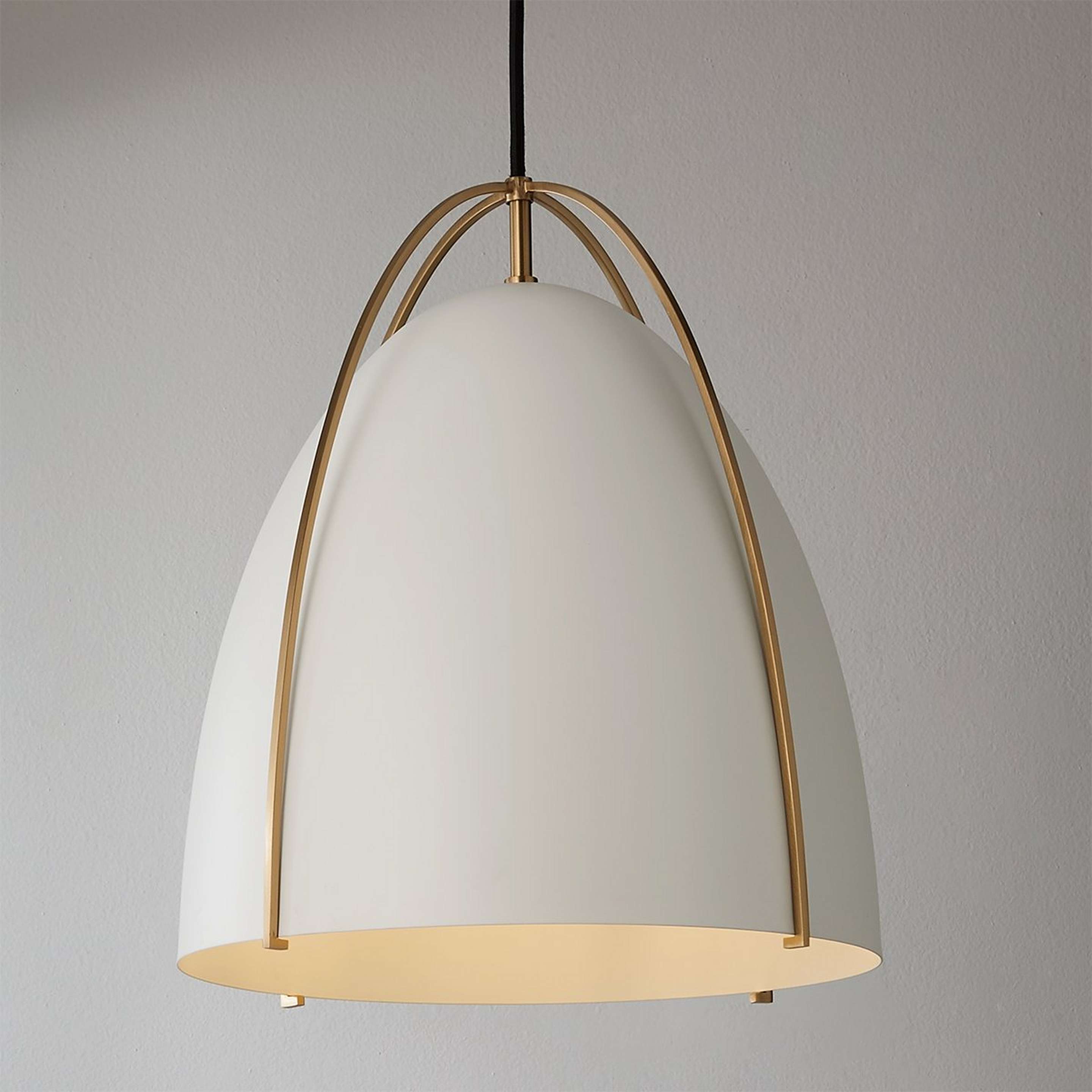 A Bentlee Pendant - Large with Brass / White color
