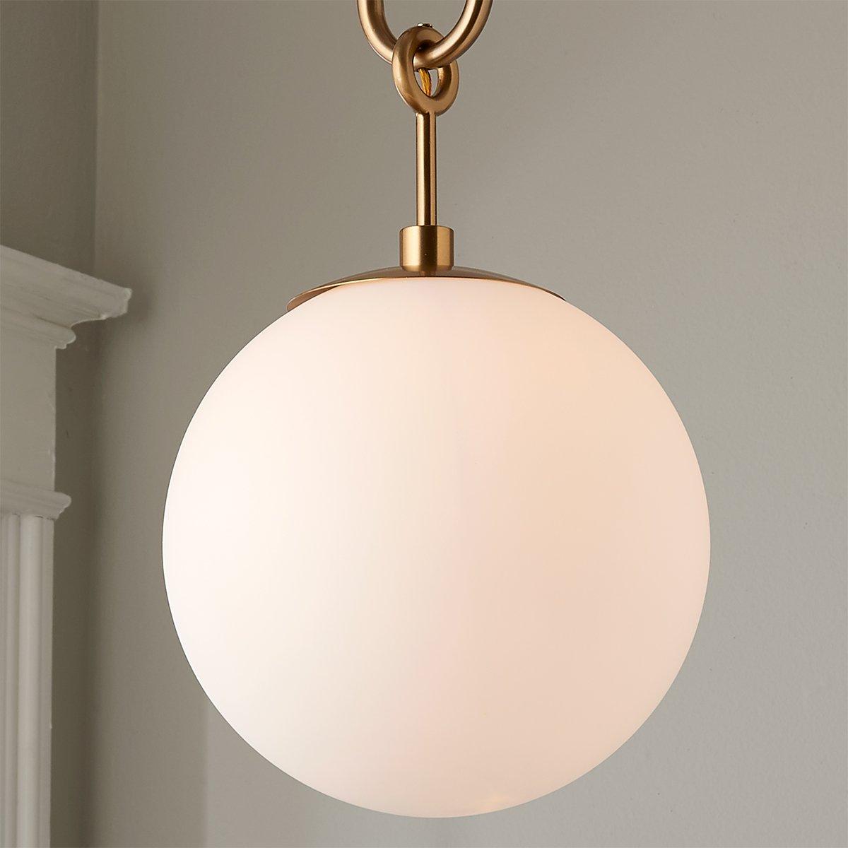 Milky Globe Drop Pendant