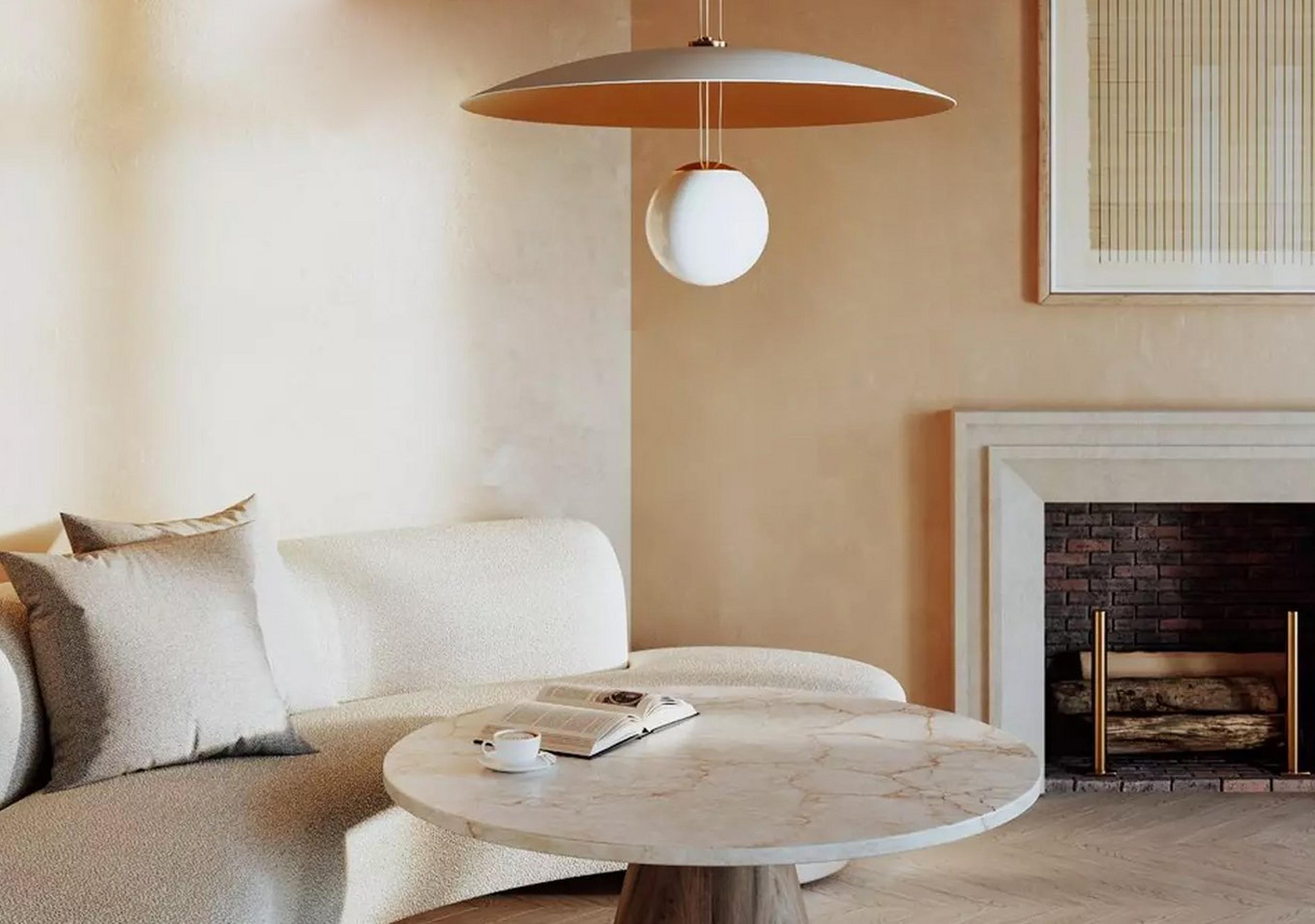 Hover LED Pendant in a sitting area