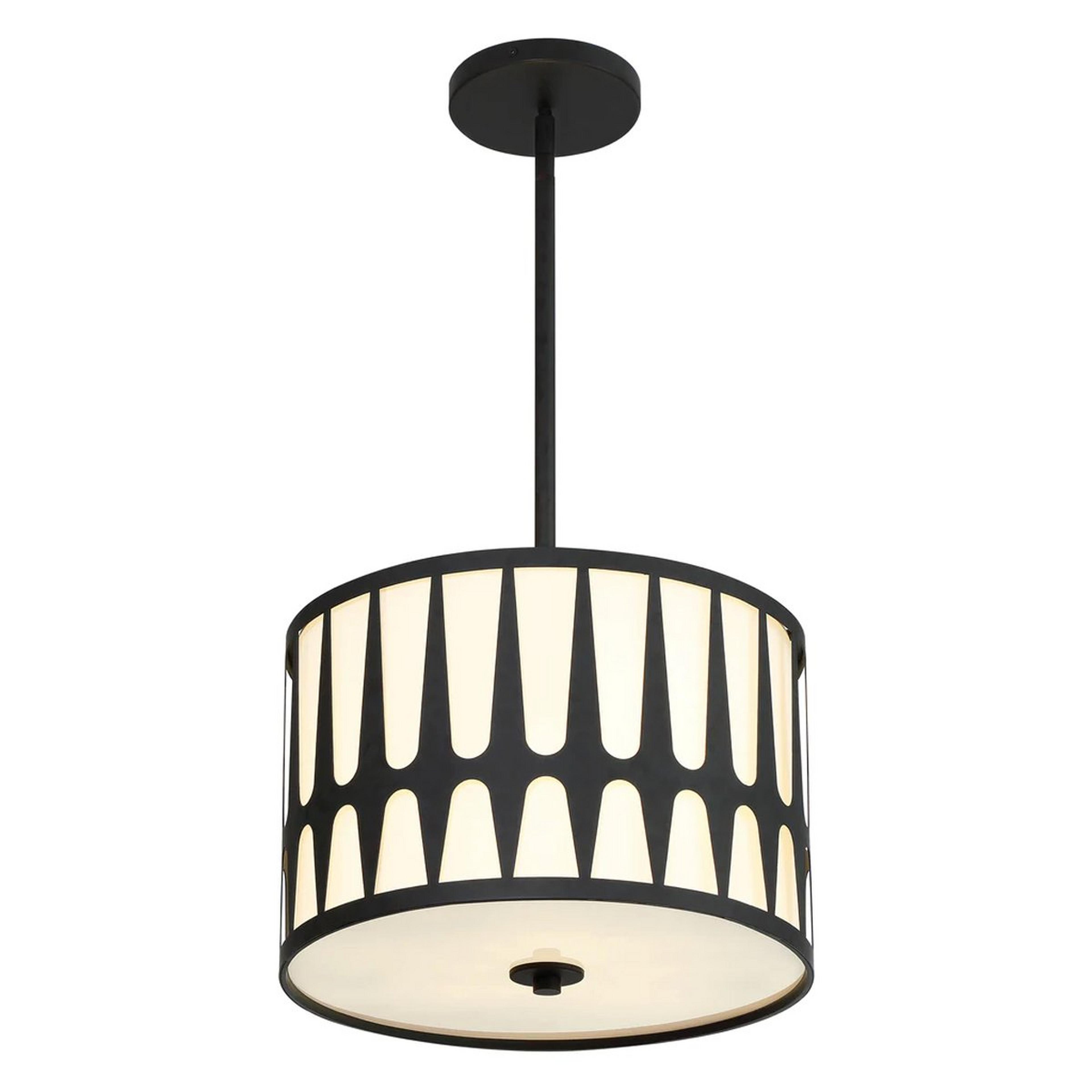 A Patterned Abelia Pendant with Black color