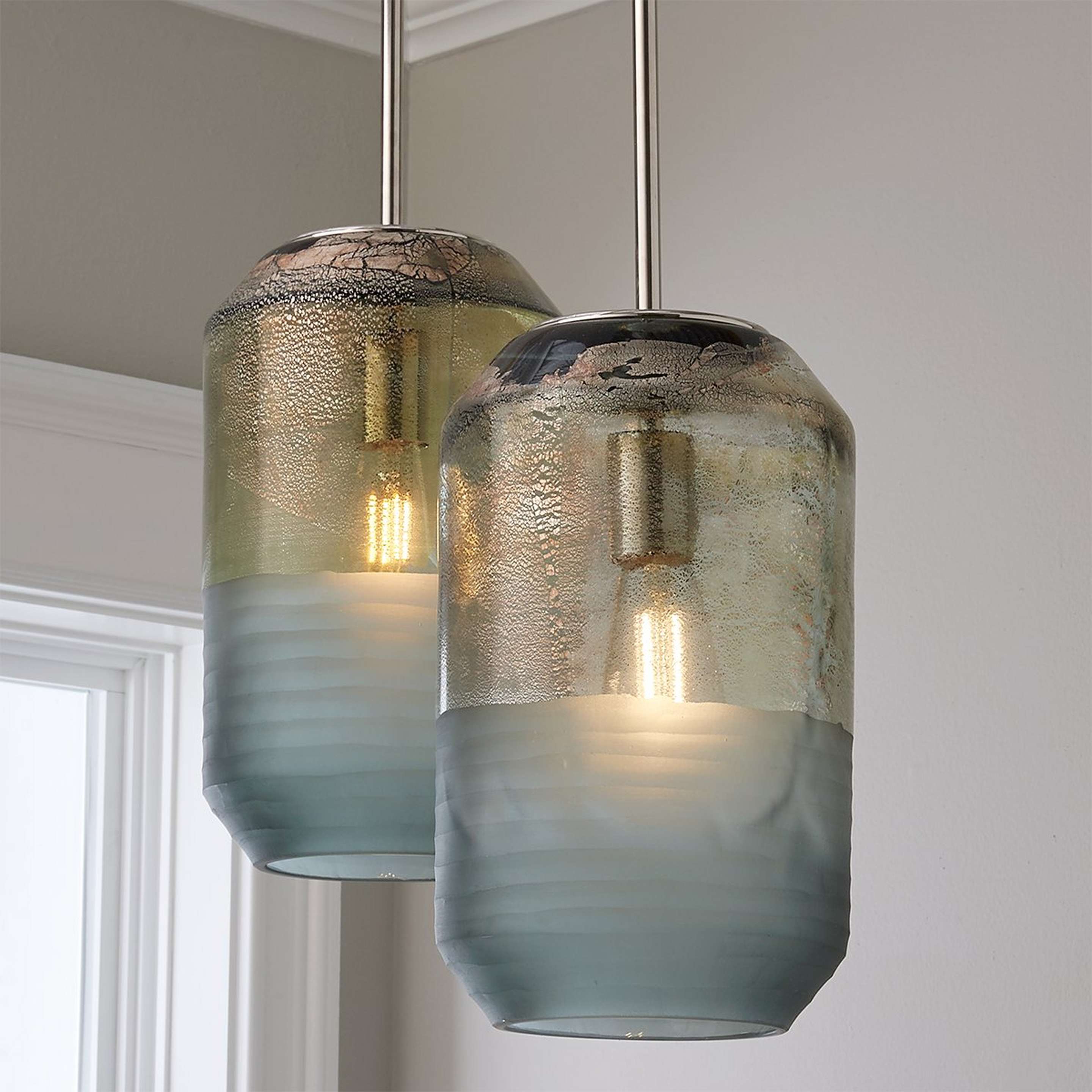 A Klondike Pendant with Polished Nickel / Multi / Gray / Champagne color