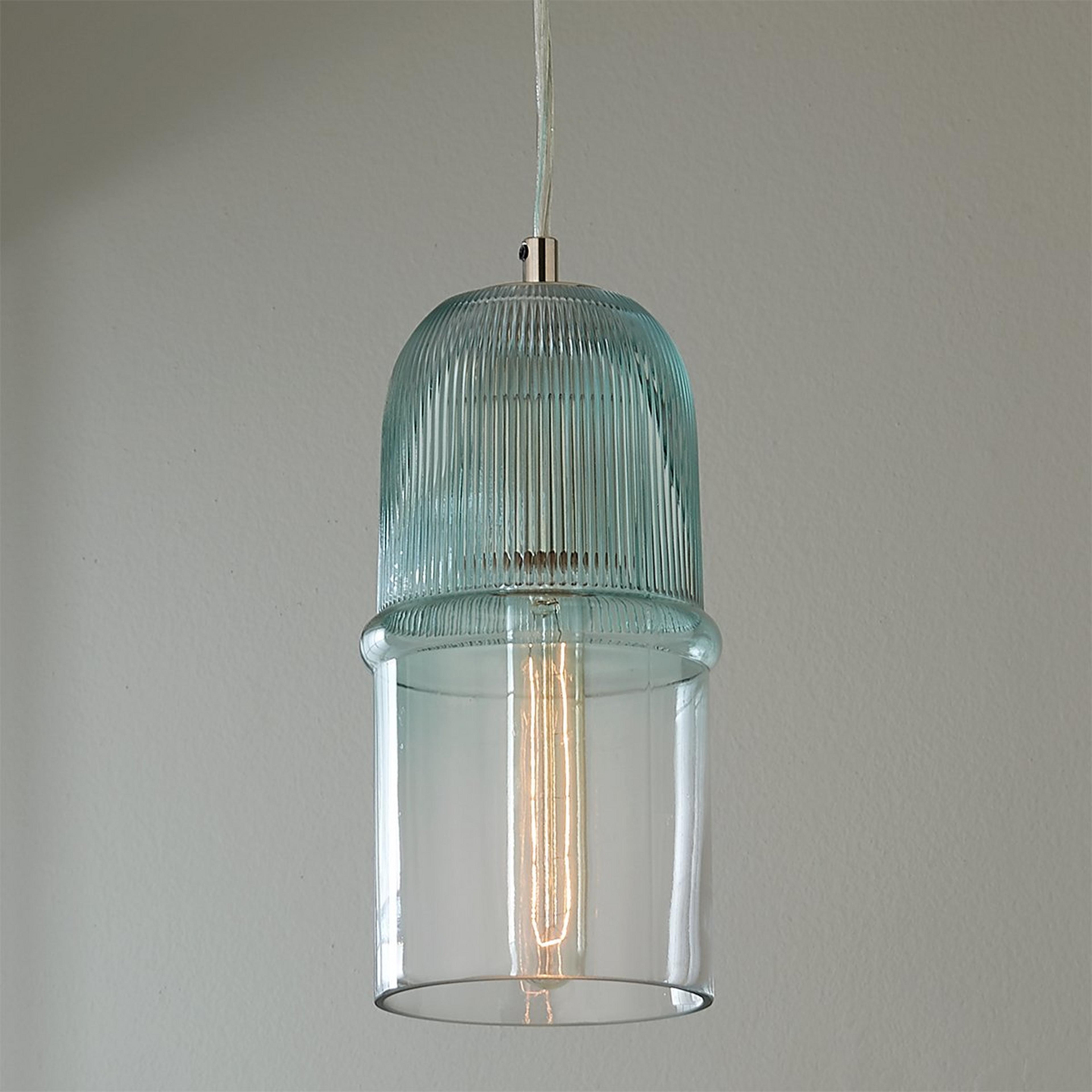 A Martin Pendant with Polished Nickel / Clear color