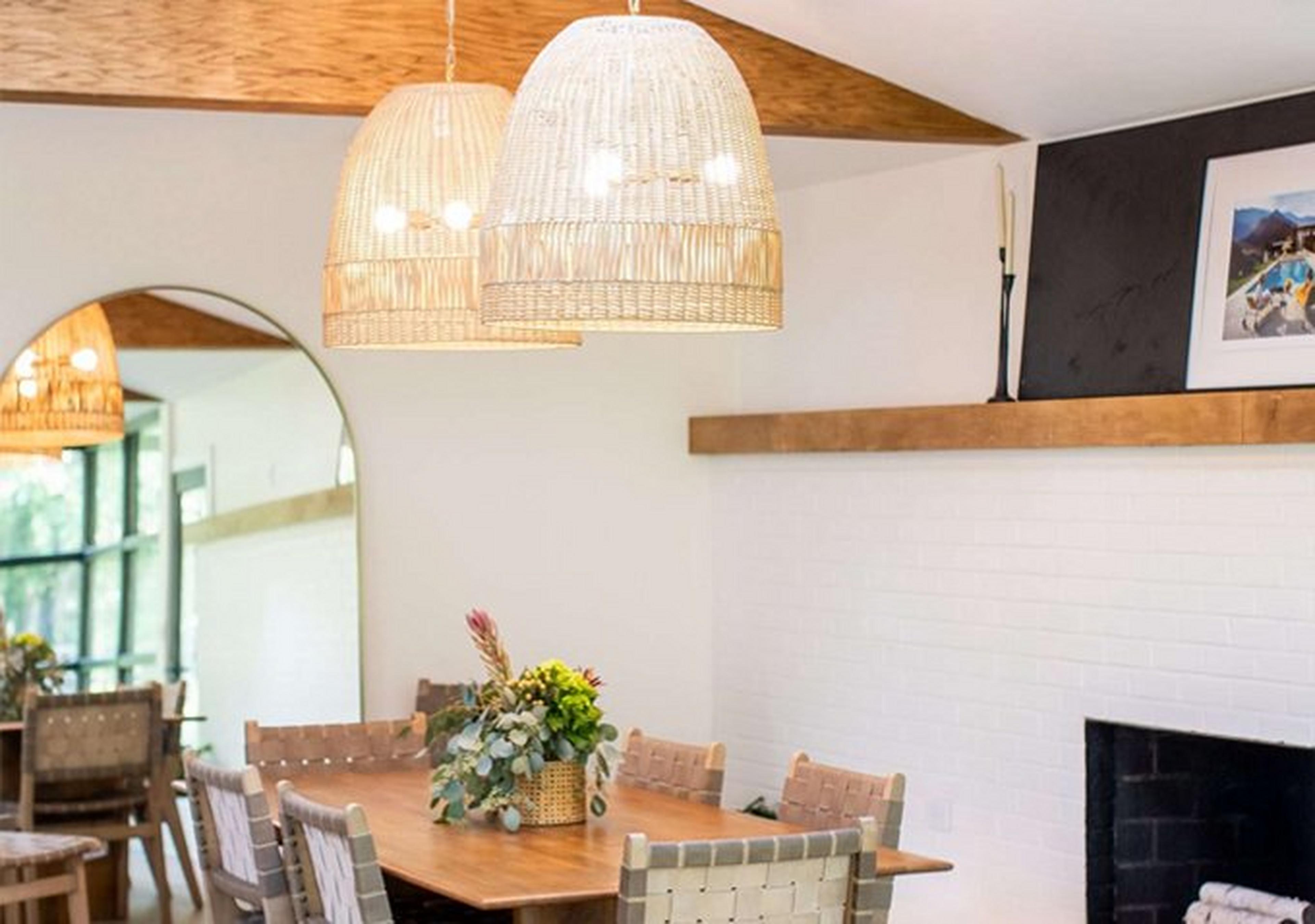 Rattan Channel Side Chandelier