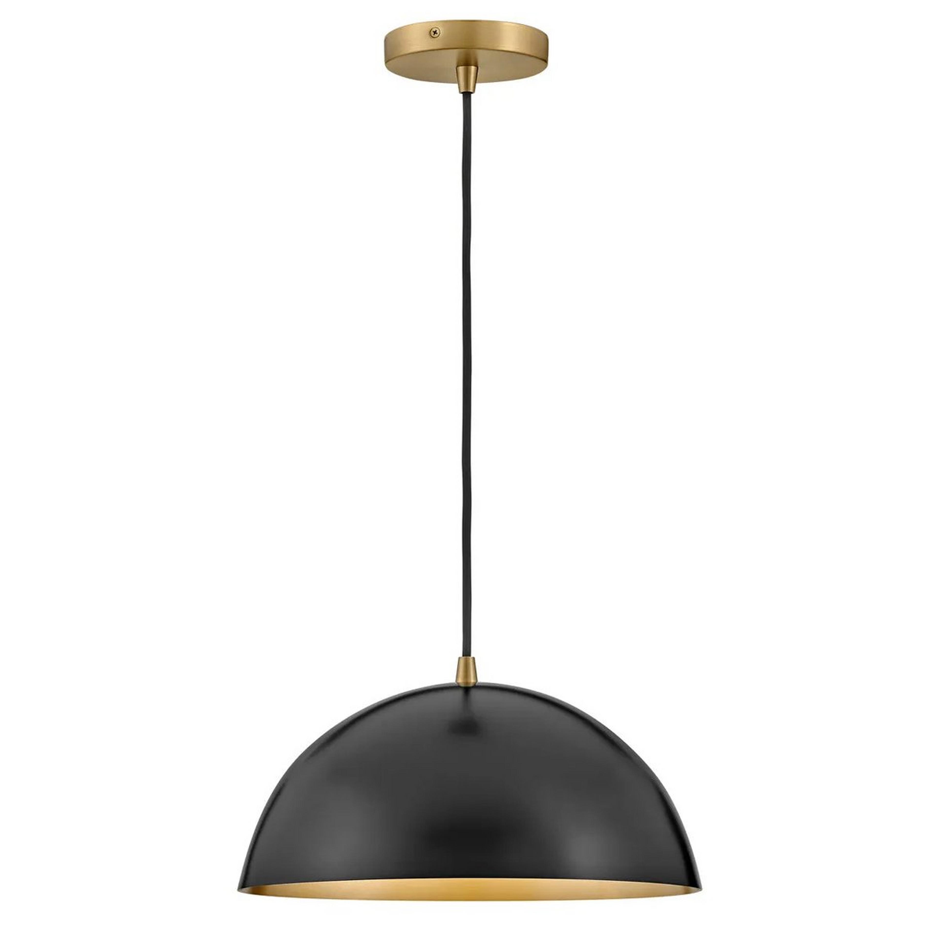 A Larsa Dome Pendant with Gold / Black color