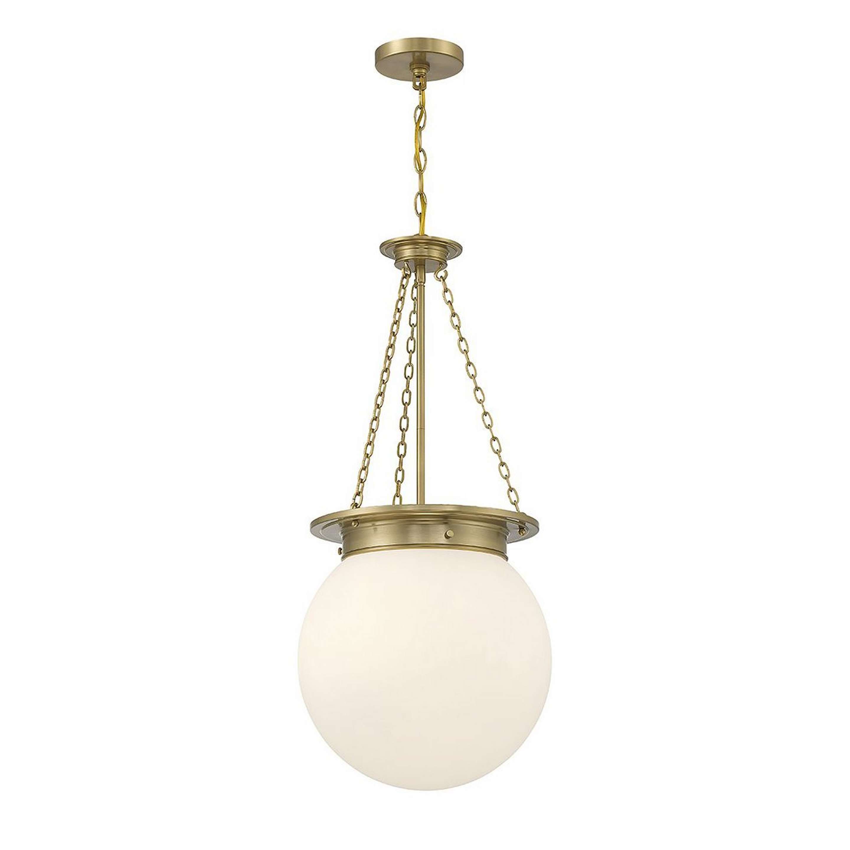 A Antiquarian Pendant with Brass / Opal Glass color