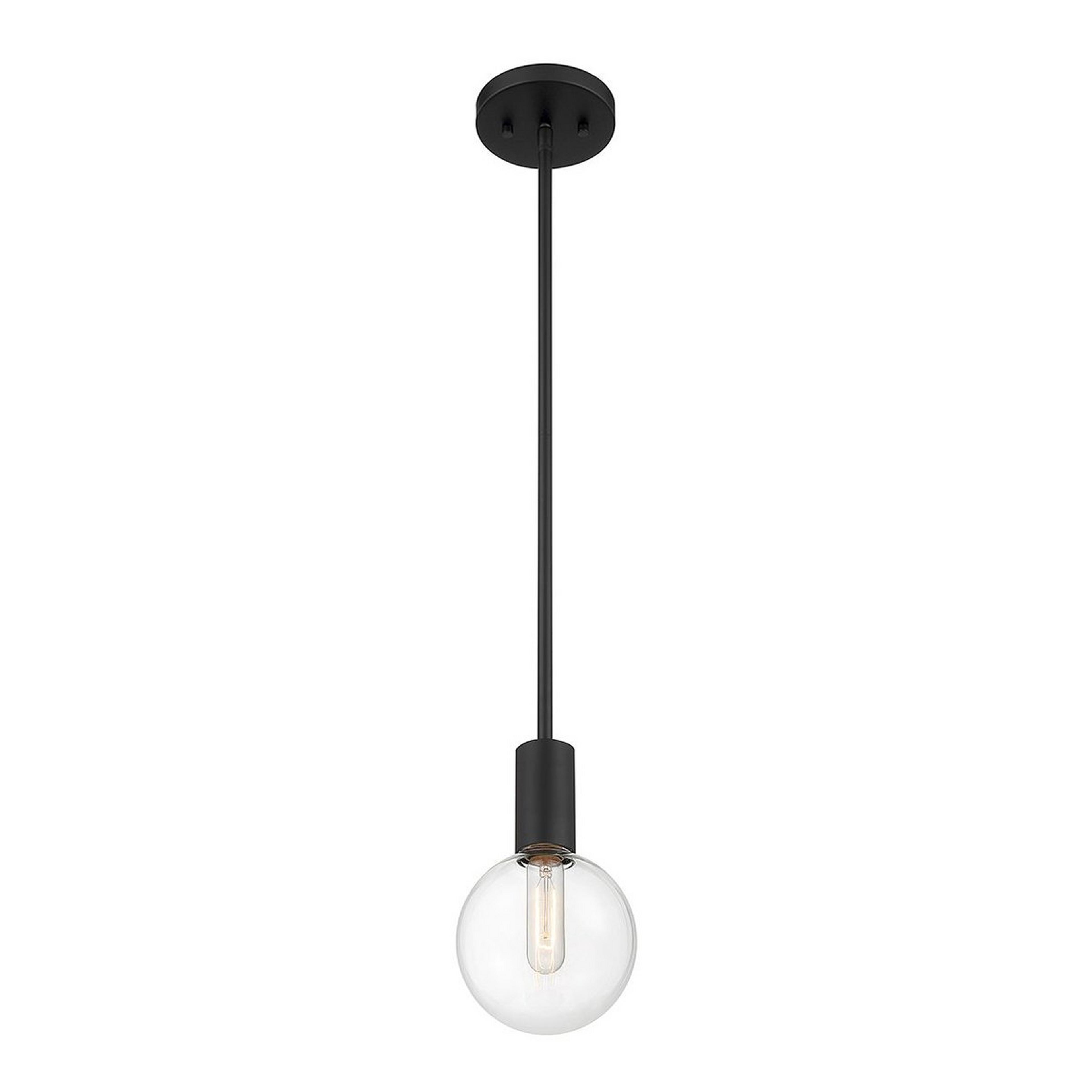 A Tatum Minimalist Pendant with Black / Clear color