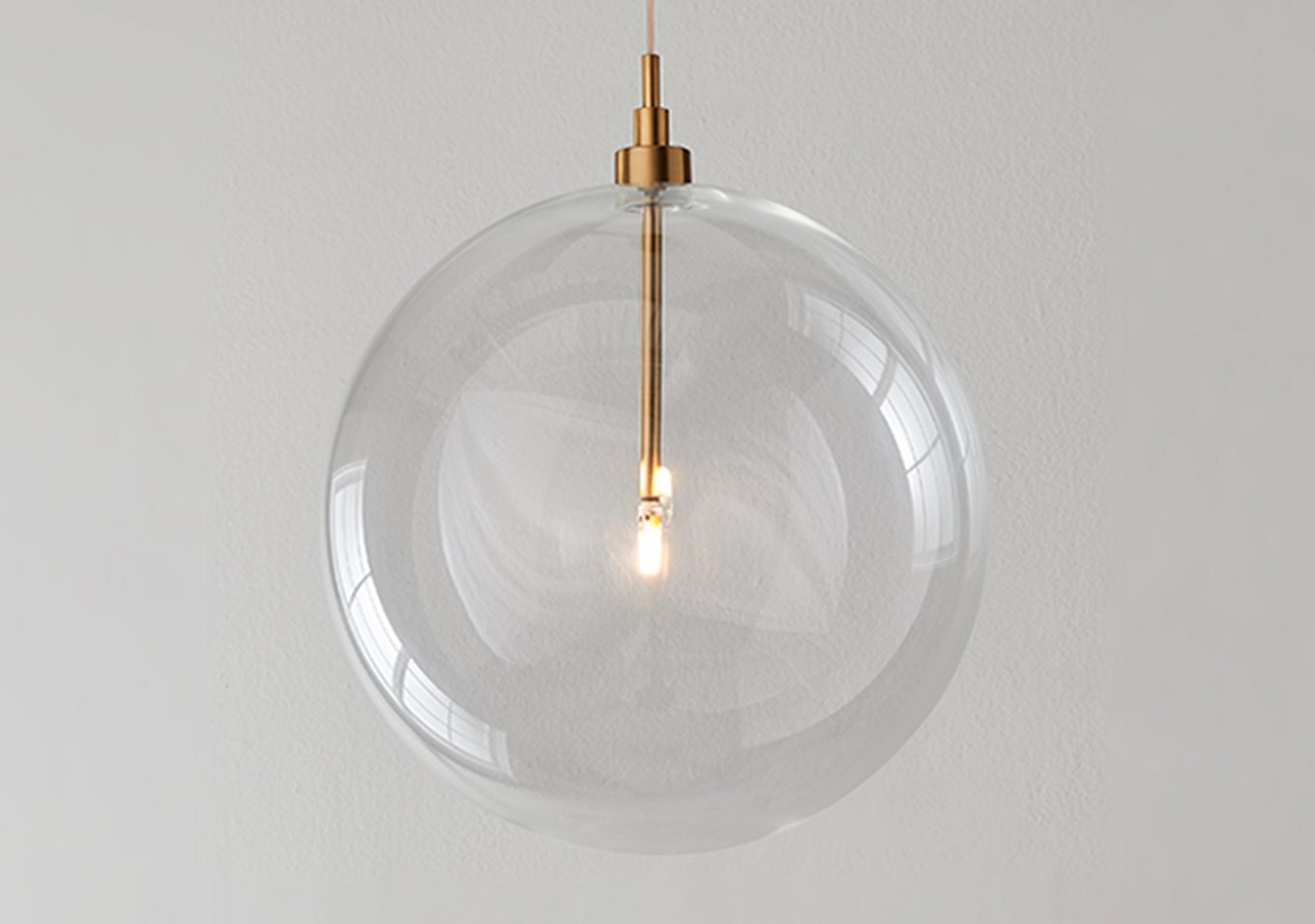Brass Dream Bubble Hand-Blown Globe Pendant