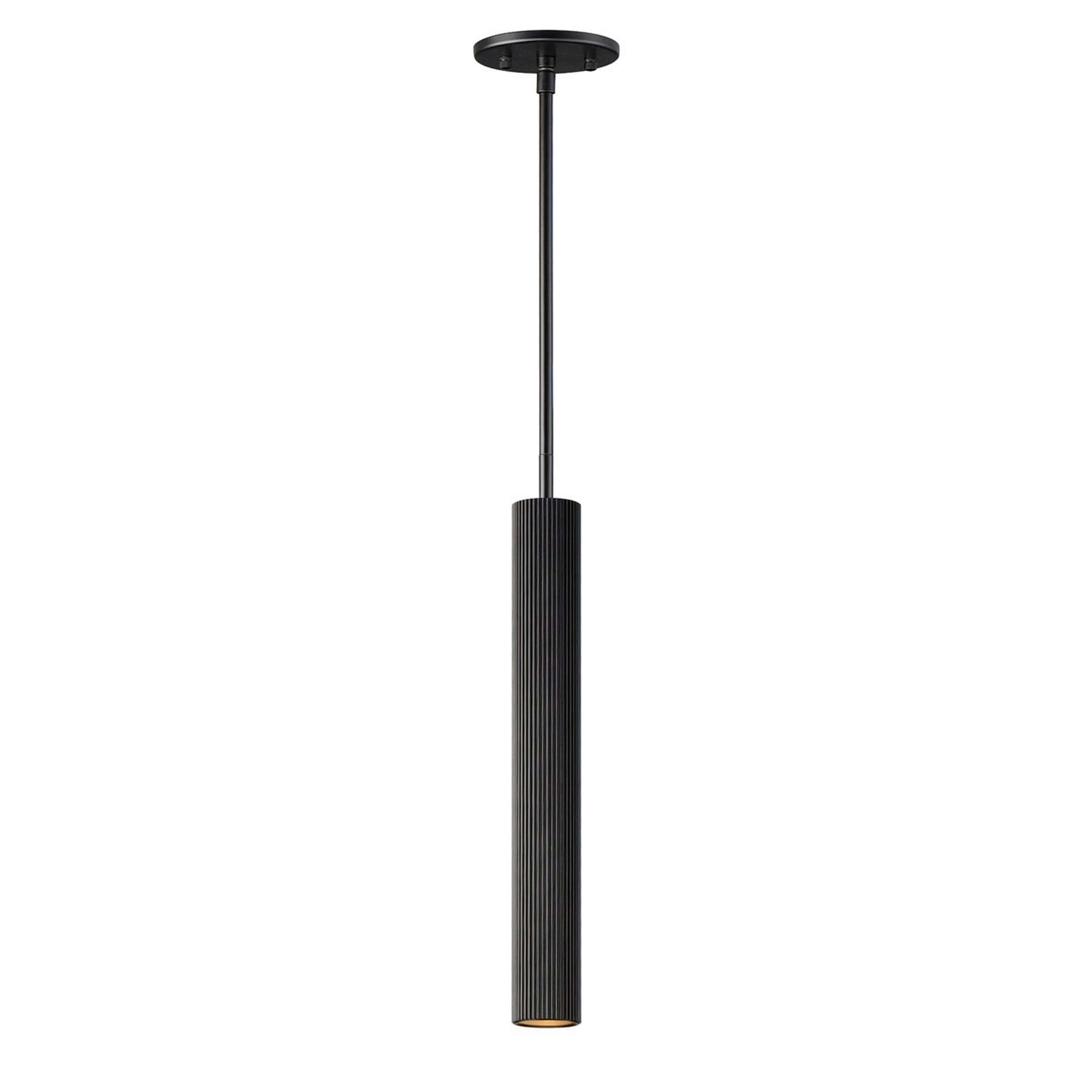 A Subtle Rod Pendant with Matte Black color